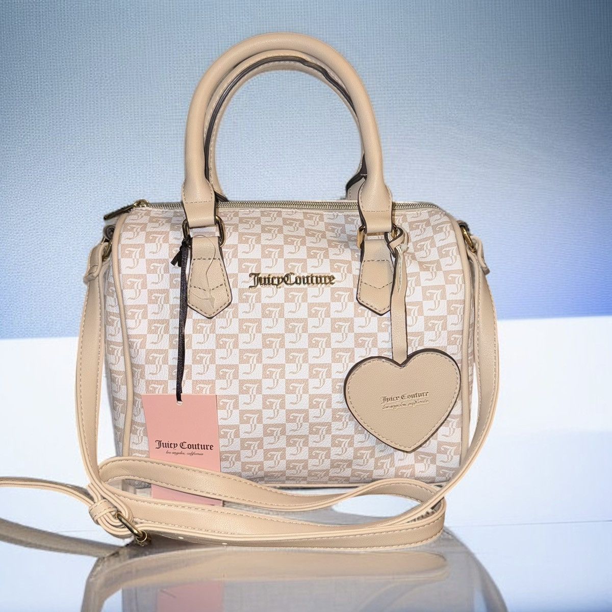 Juicy Couture J Geo Sandstone satchel crossbody bag