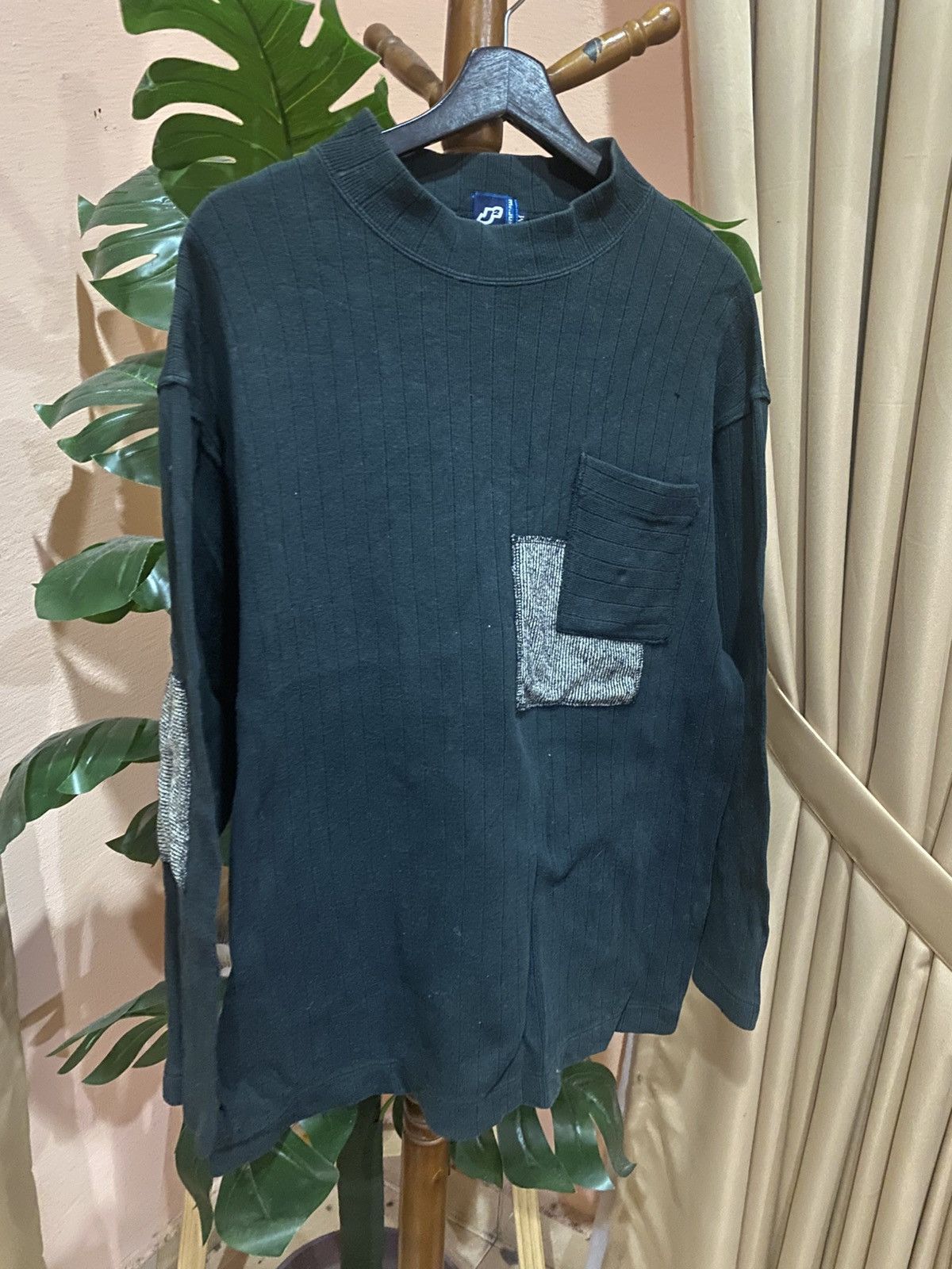 Mr. Junko Vintage Mr. Junko Japan Patchwork Long Sleeve Shirt Black M Size US M / EU 48-50 / 2 - 3 Thumbnail