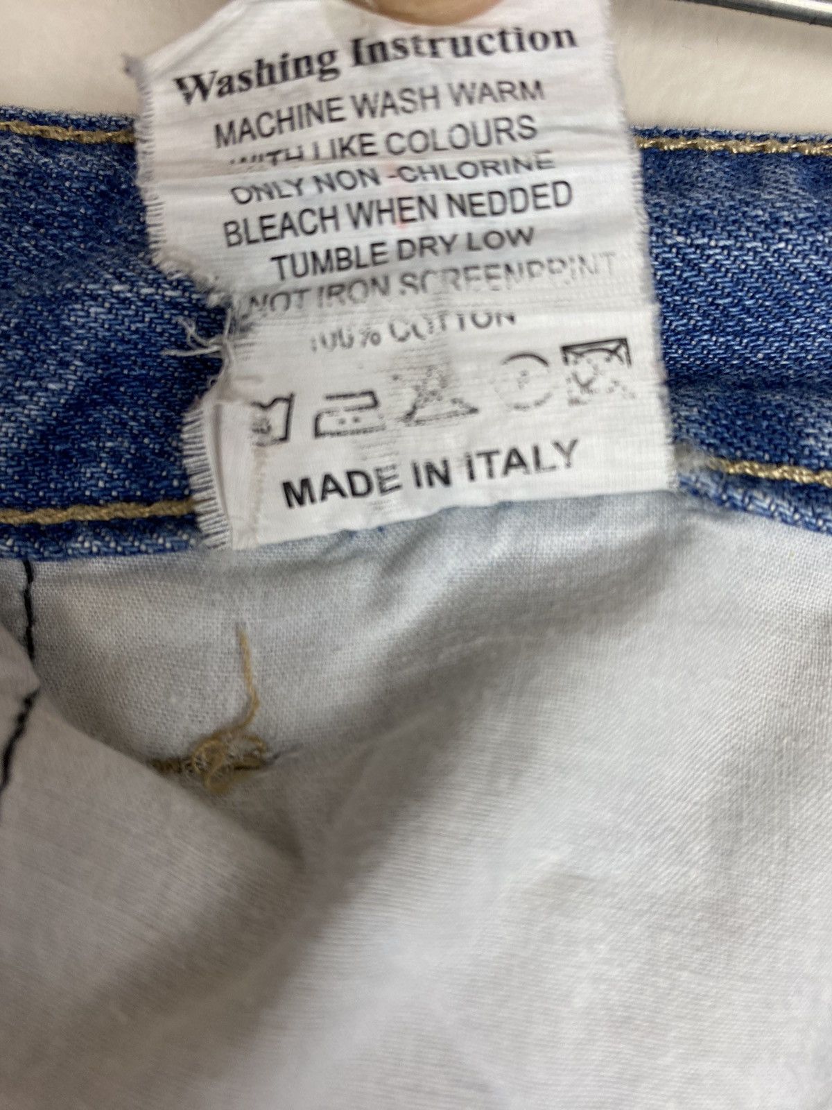 Designer × Versace × Vintage Versace Jeans Signature Blue Denim Jeans Back Embroidery Size US 32 / EU 48 - 14 Thumbnail