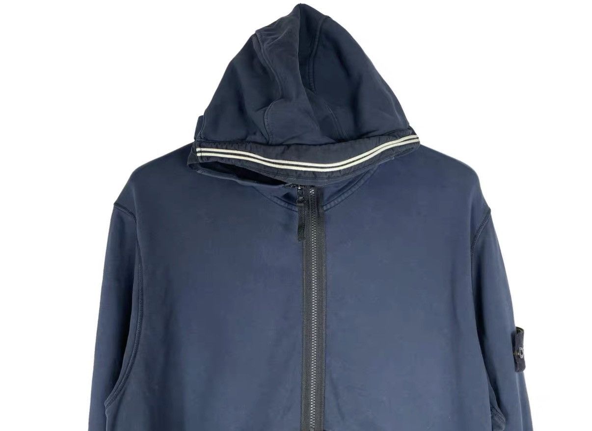 Stone Island Stone Island Navy Blue Half-Zip Hoodie with Sleeve Badge J31 Size US XXL / EU 58 / 5 - 3 Thumbnail