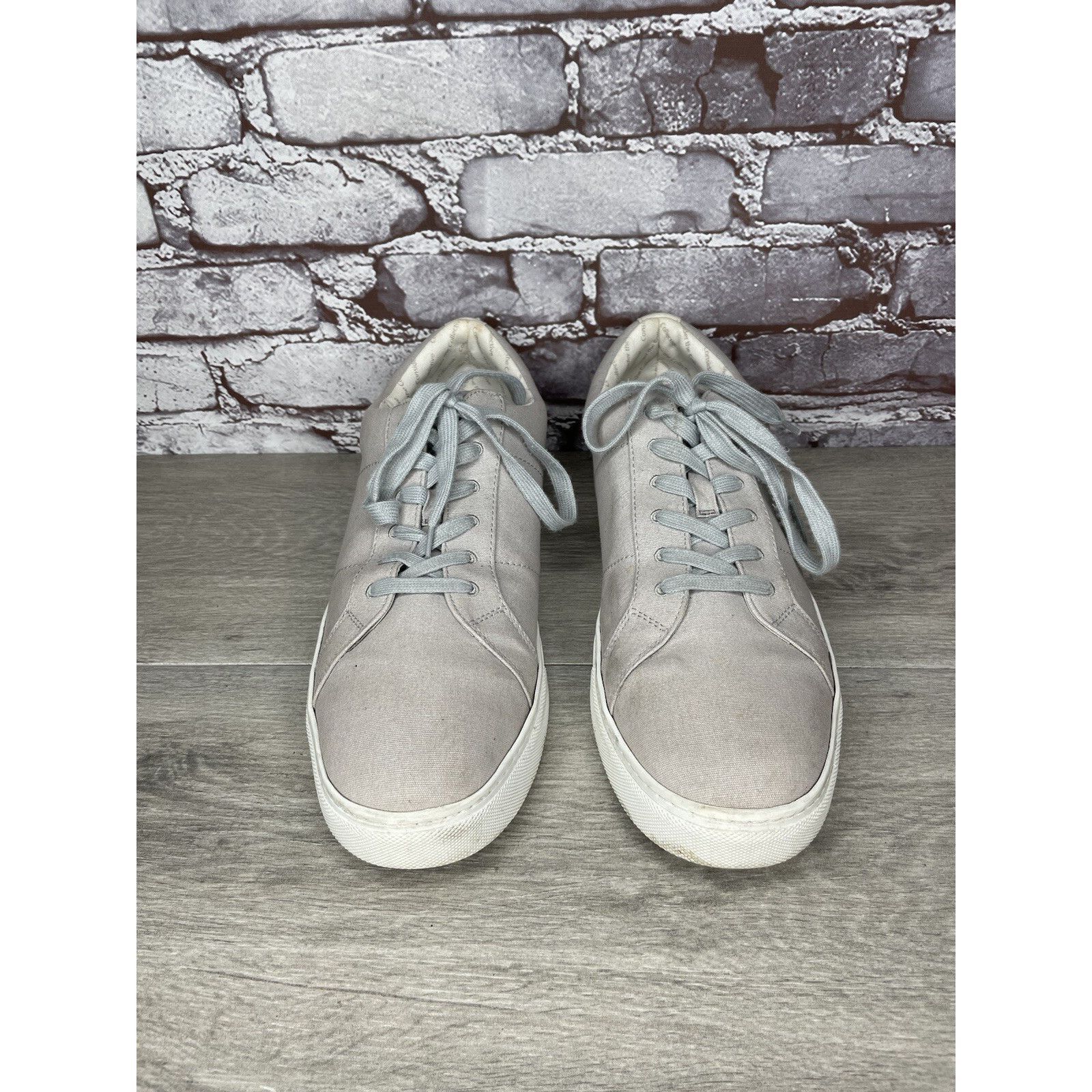 Greats Greats Gray Canvas Fabric Lace Up Low Casual Sneakers Shoes Size US 12 / EU 45 - 14 Thumbnail