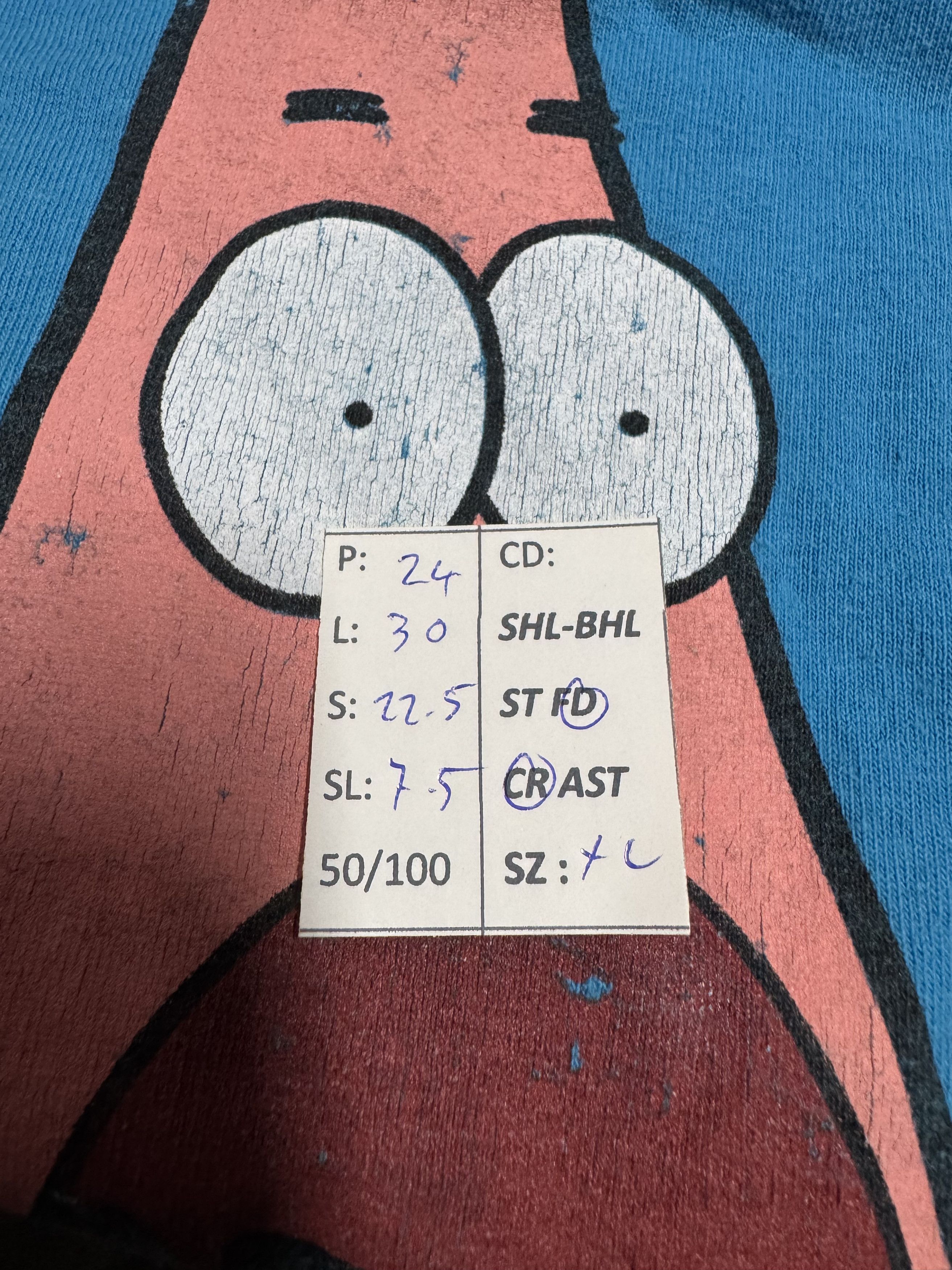 Cartoon Network VINTAGE SPONGEBOB SQUAREPANTS PATRICK STARFISH T FUNNY HUMOR Size US XL / EU 56 / 4 - 20 Thumbnail