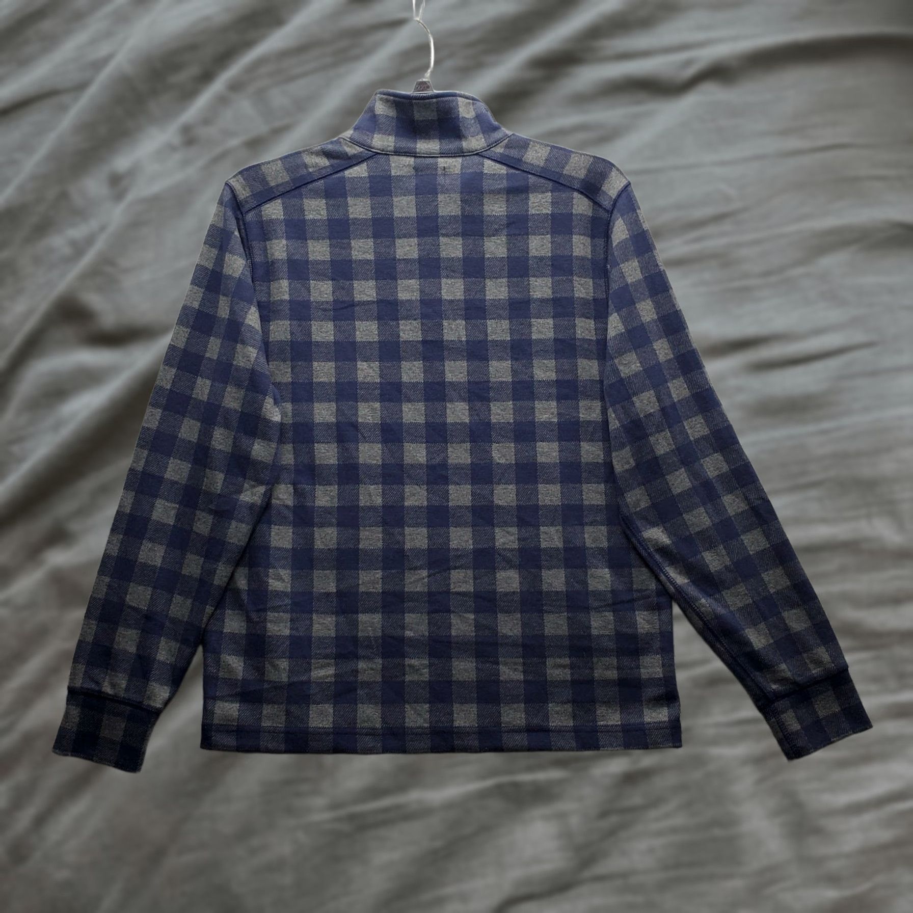 J.Crew J.CREW Activewear Shirt Mens M Multicolor Plaid Long Sleeve Mock Neck 1/4 Zip Size US M / EU 48-50 / 2 - 1 Thumbnail