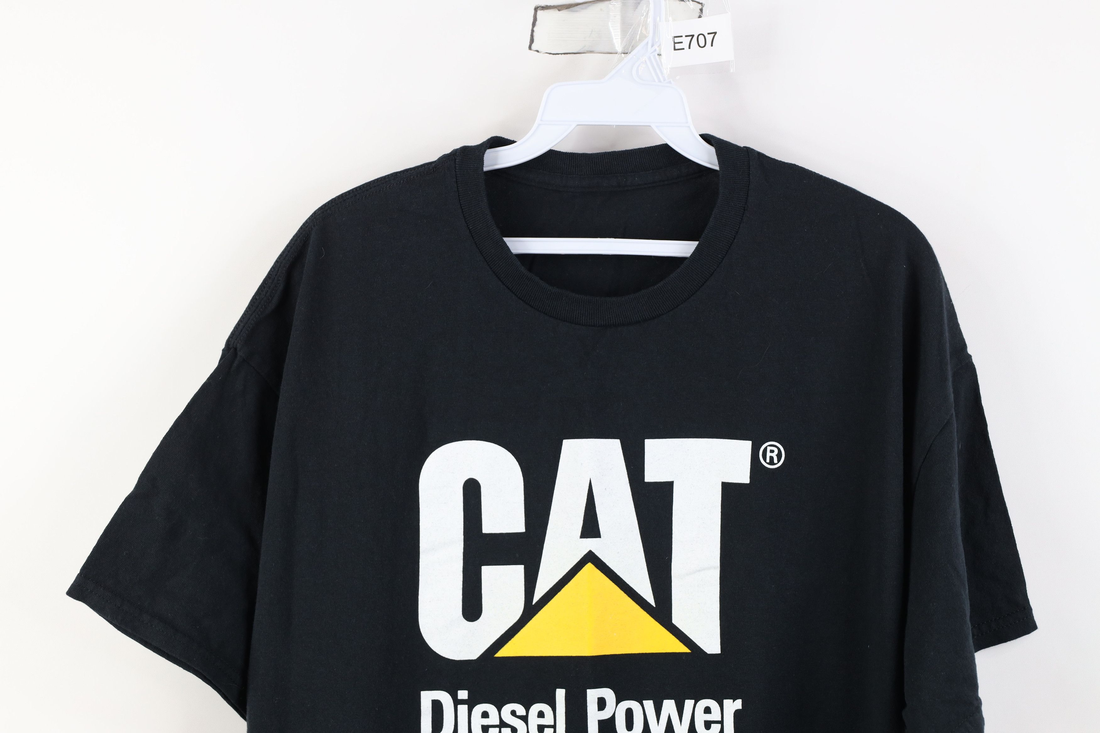 Vintage Vintage 90s Y2K Cat Caterpillar Diesel Power T-Shirt Black Size US XL / EU 56 / 4 - 2 Thumbnail