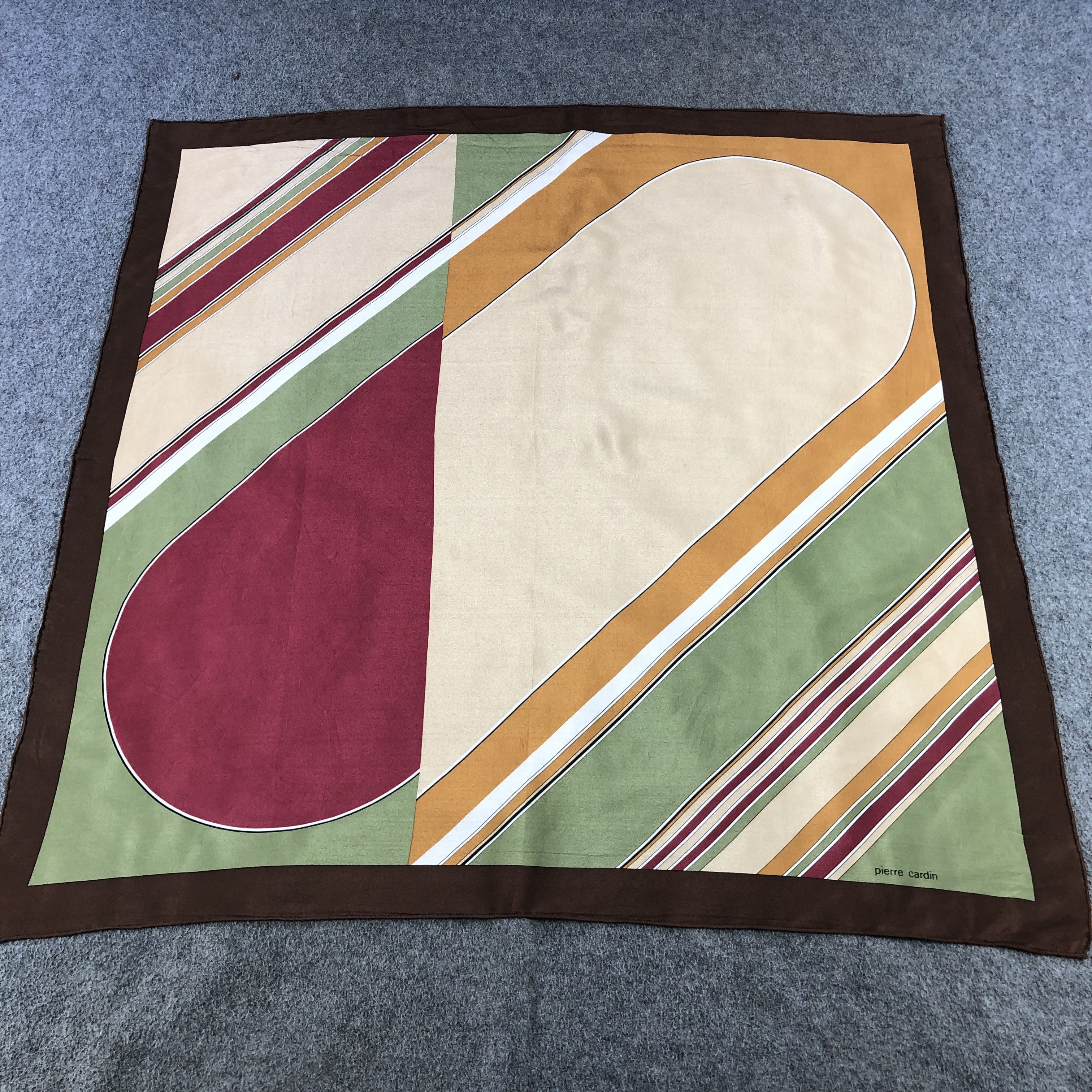 Vintage Pierre Cardin Abstract Silk Scarf M1252
