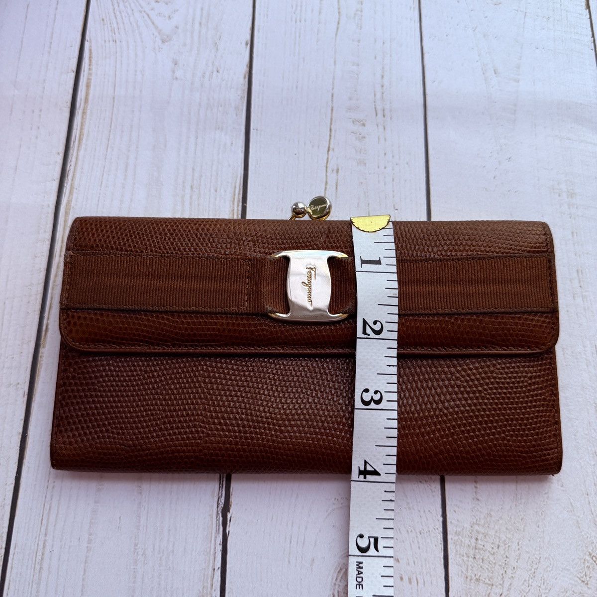 Salvatore Ferragamo Vintage Vara Bow Continental Leather Wallet Size ONE SIZE - 9 Thumbnail