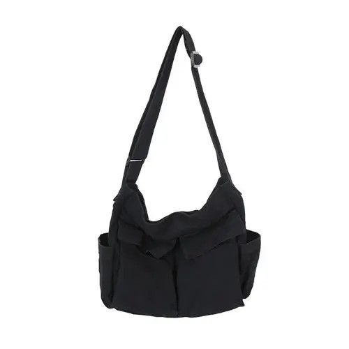 Japanese Brand Masumizu x Rumi Casual Canvas Messenger Shoulder School Bag Size ONE SIZE - 8 Thumbnail