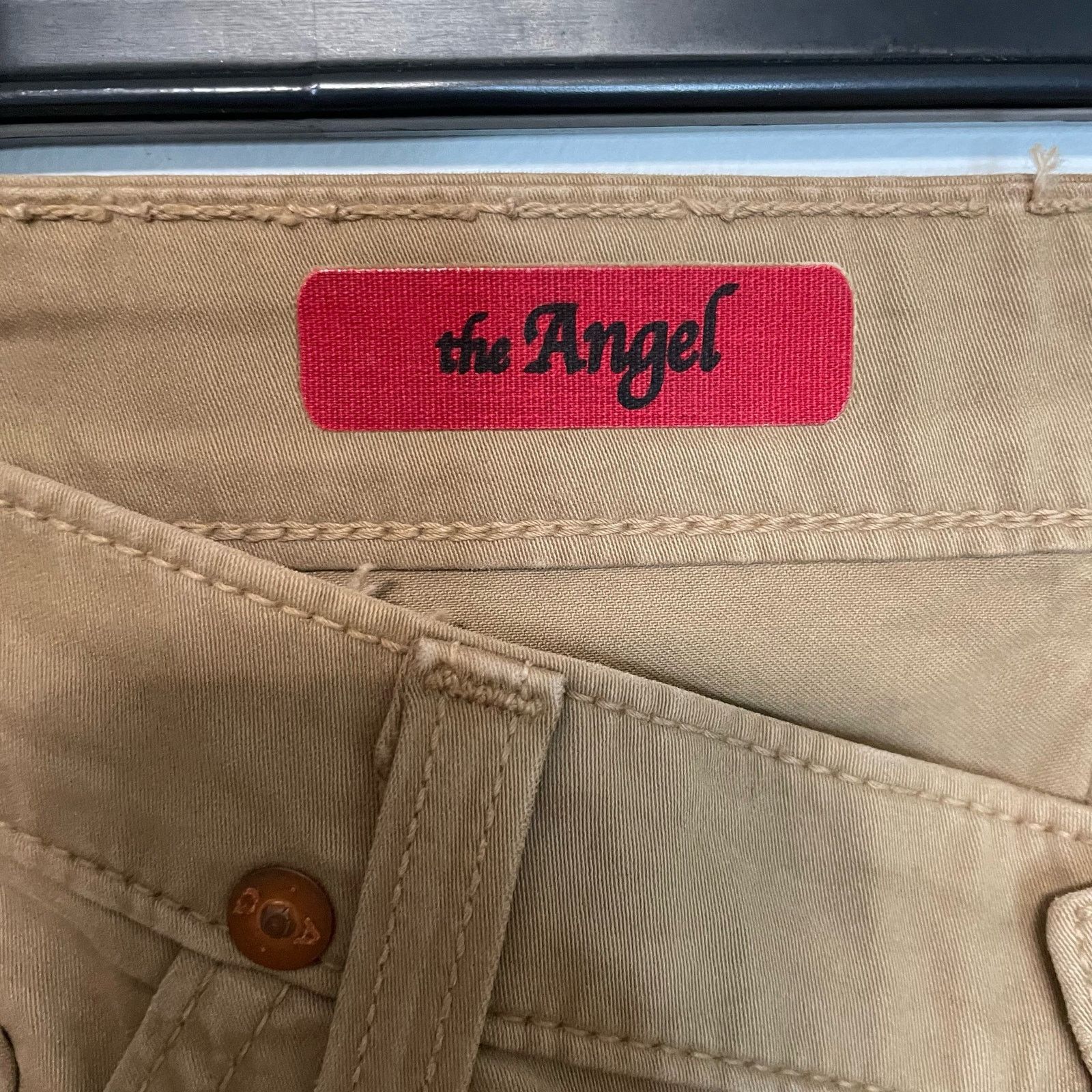 AG Adriano Goldschmied Adriano Goldschmied Khaki Pants 27R The Angel Bootcut Career Size 32" / US 10 / IT 46 - 8 Thumbnail