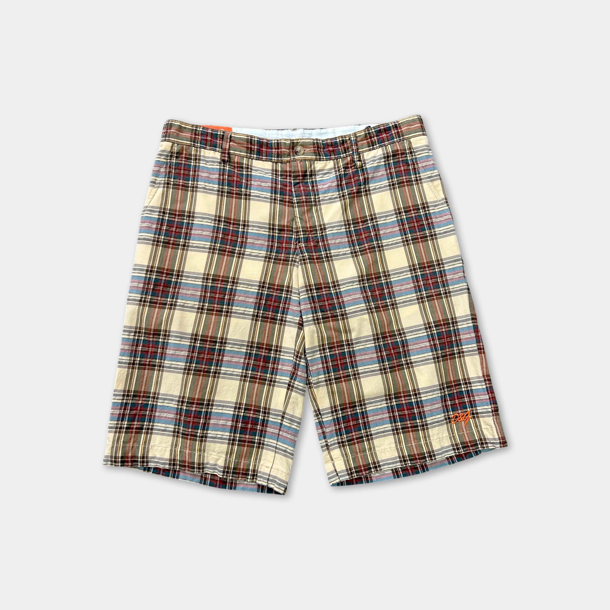 Dolce & Gabbana Dolce & Gabbana Yellow Checkered Shorts Size US 32 / EU 48 - 1 Thumbnail