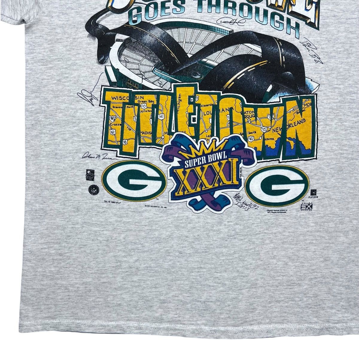 NFL × Vintage 1996 NFL Green Bay Packers Road To Super Bowl Xplosion Tee Size US L / EU 52-54 / 3 - 6 Thumbnail