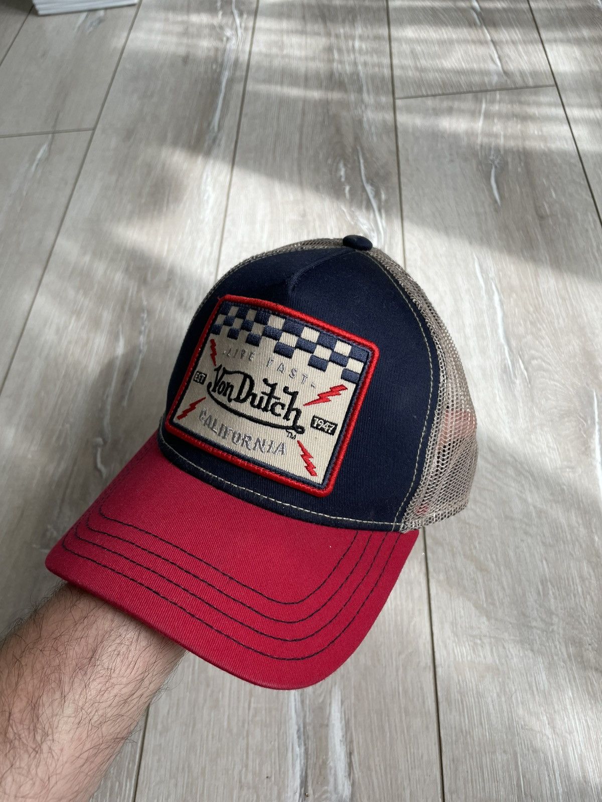 Vintage × Von Dutch Blue and Red Von Dutch Square baseball cap Size ONE SIZE - 1 Thumbnail