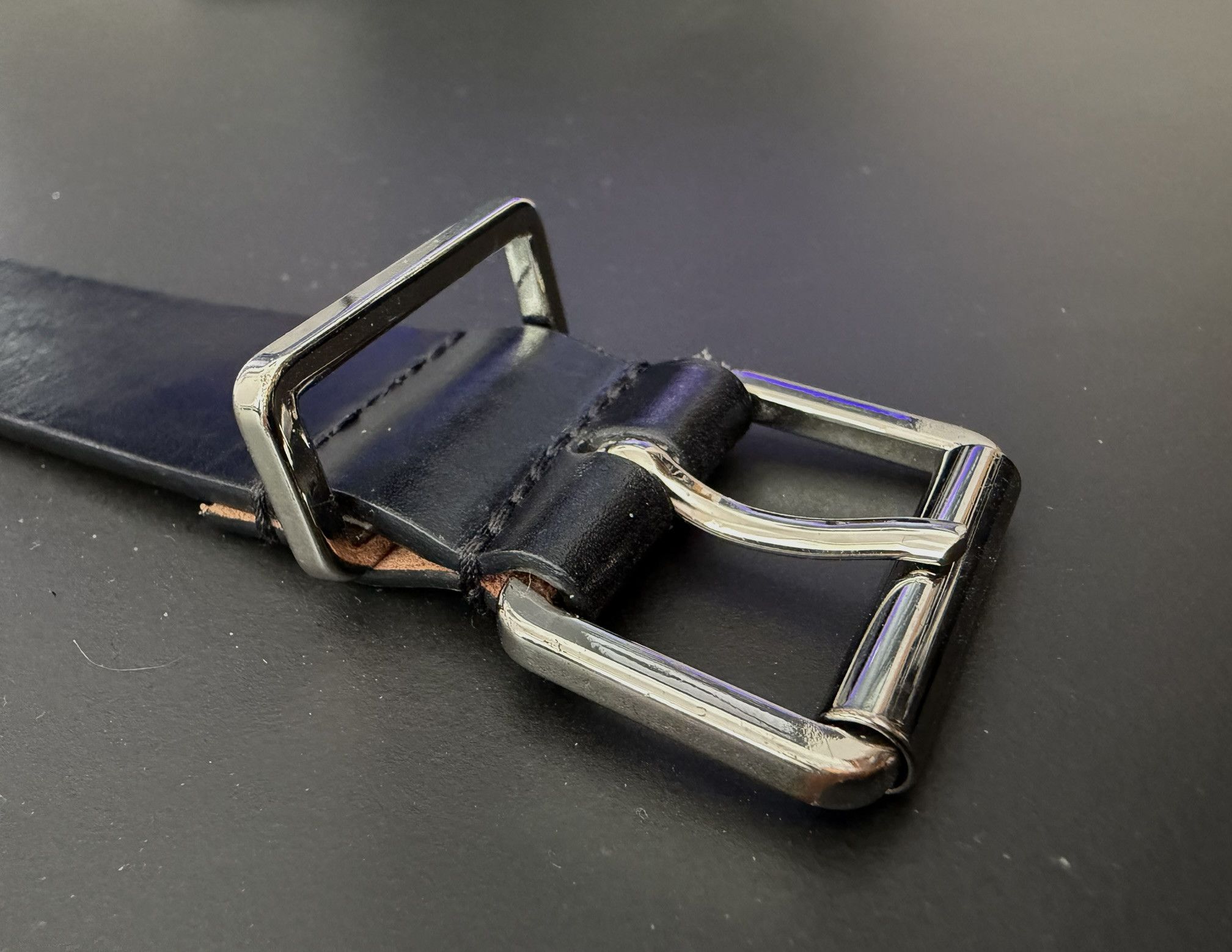 Dsquared2 Dsquared2 Black Leather Belt Minimal Buckle Made in Italy 90 Size 32 - 1 Thumbnail