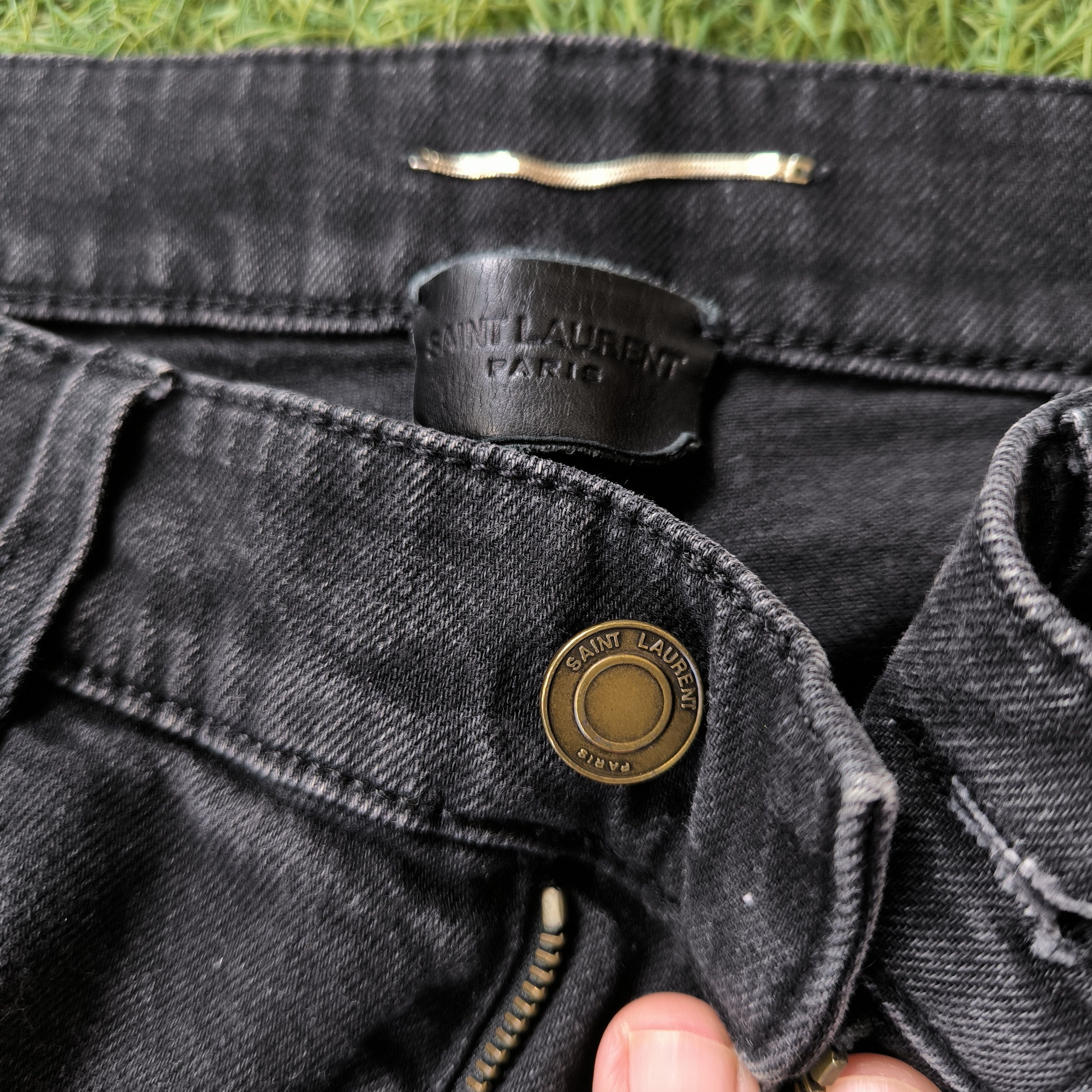Saint Laurent Paris Saint Laurent Paris D02 Black Skinny Jeans Tagged 33 Fits 36 Size US 33 - 4 Thumbnail