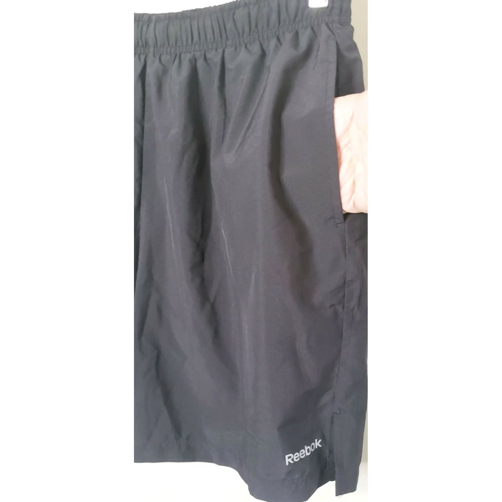 Reebok REEBOK Play Dry Shorts Men M Black Athletic Workout Gym Leg Length Liner Men's Size US 31 - 3 Thumbnail