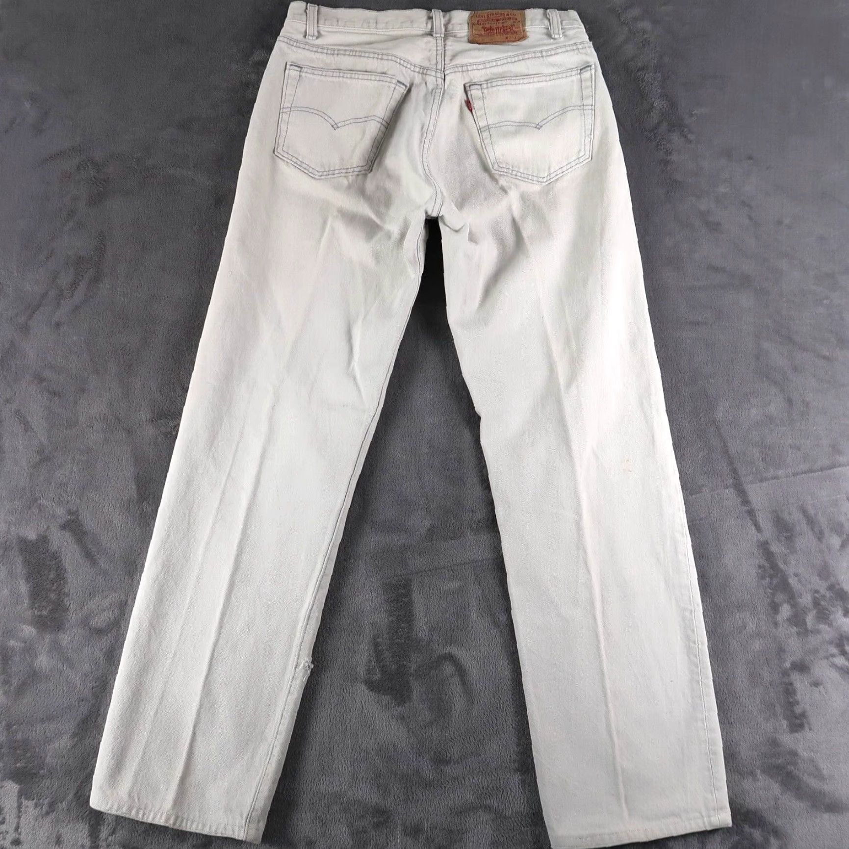 Levi's VINTAGE Levi's 501 Jeans Gray 34x36 Denim 80s USA Regular Straight Mens Regular Fit 5-Pocket Belt Loops Button Loose/Light Wear Size US 34 / EU 50 - 2 Thumbnail
