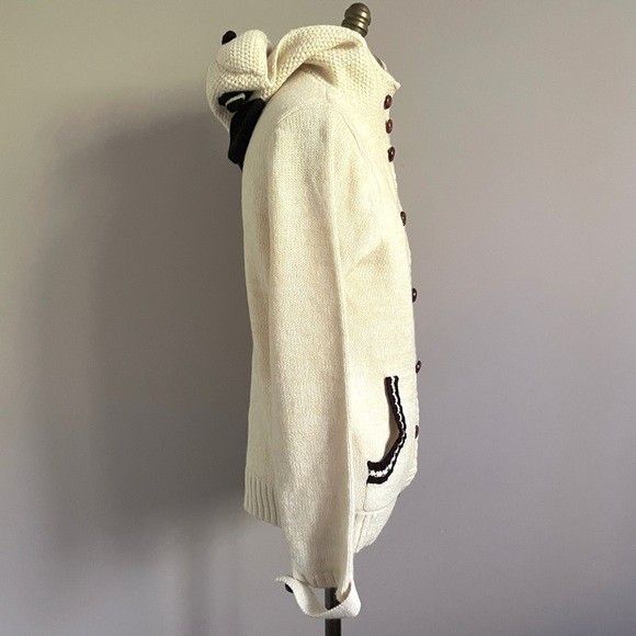 Vintage Vintage Puppy Hooded Wool Blend Cardigan Sweater - Small Size S / US 4 / IT 40 - 5 Thumbnail