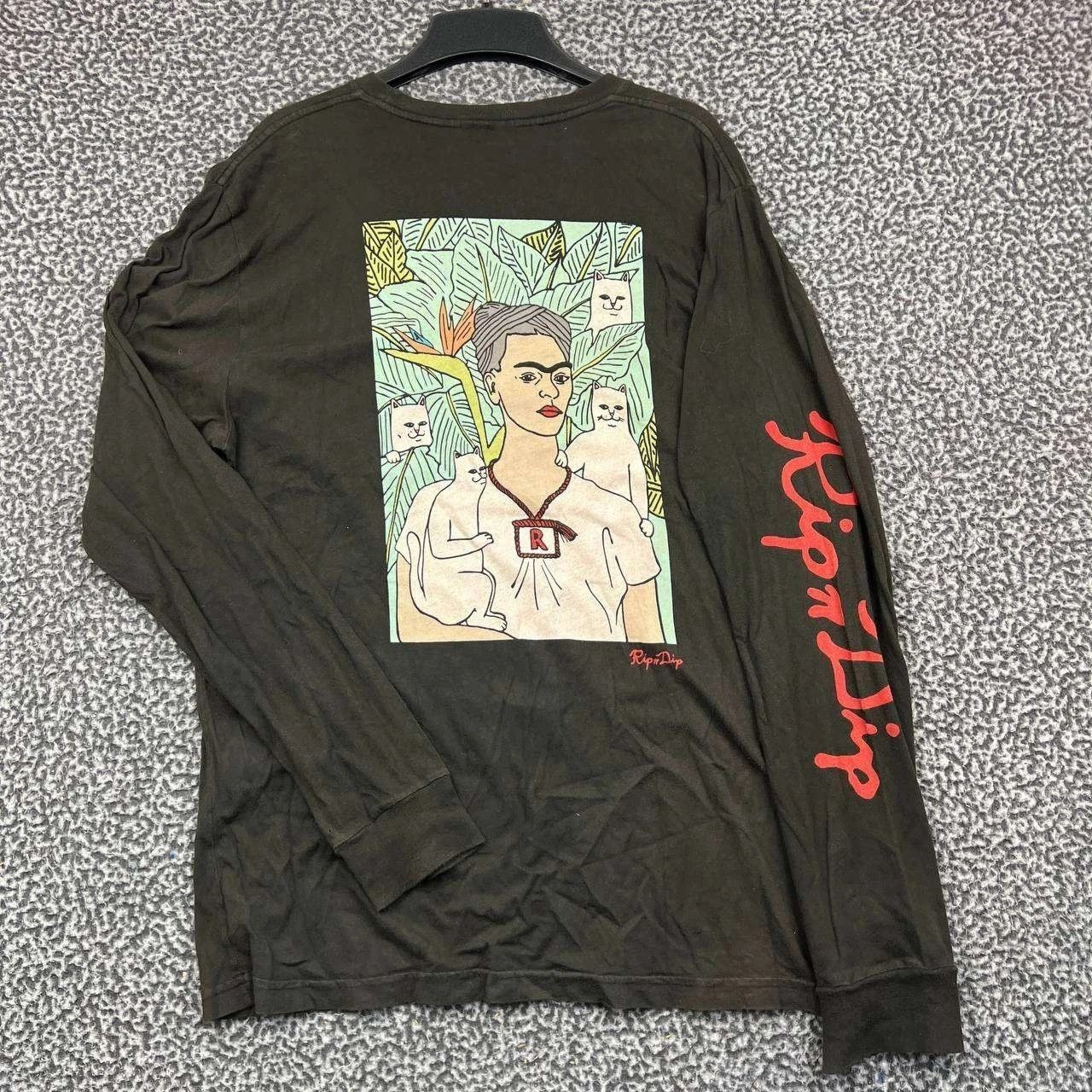 RIPNDIP RipNDip Shirt Cat Frida Kahlo Nermal Portrait Long Sleeve L Size US L / EU 52-54 / 3 - 1 Thumbnail