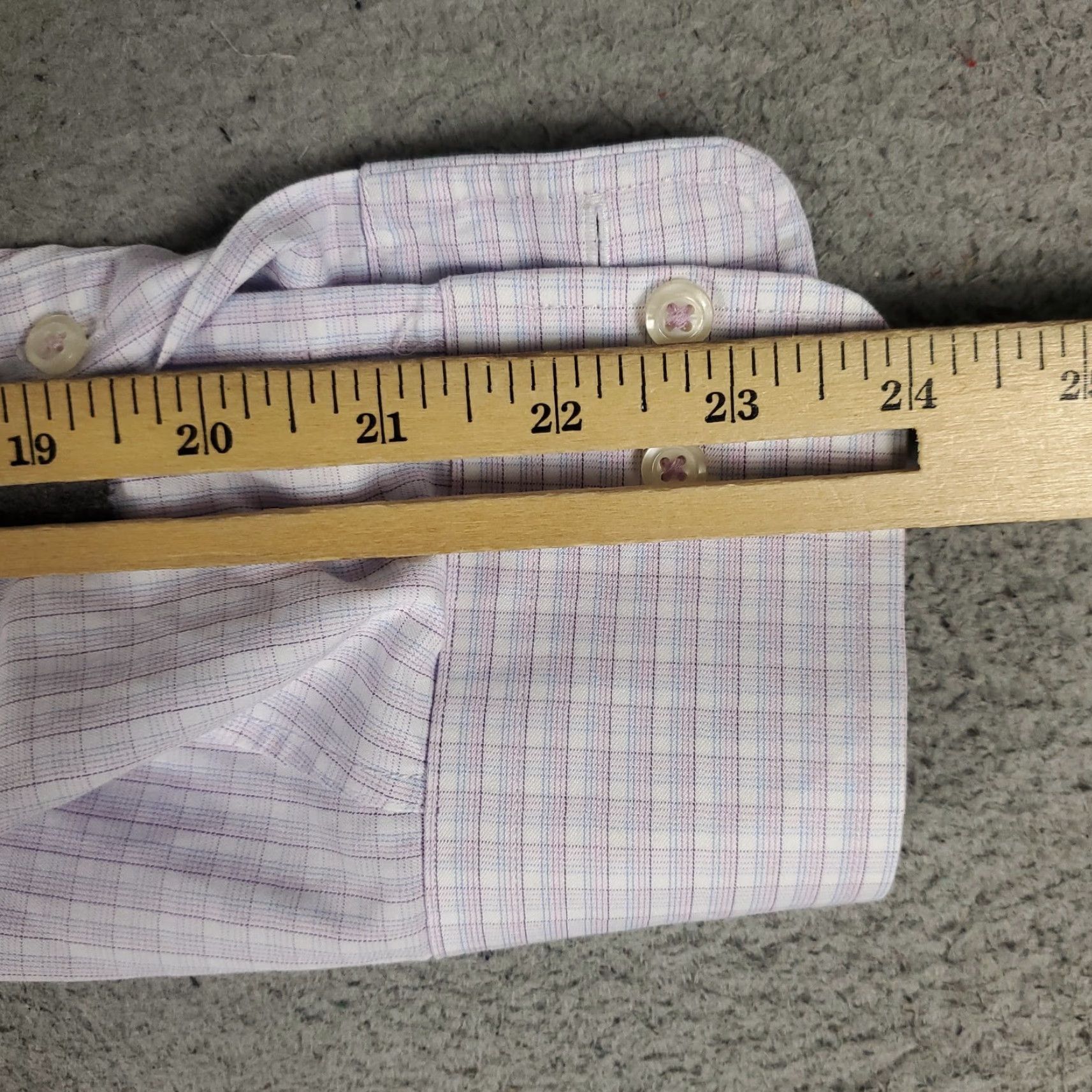 David Donahue David Donahue Shirt Mens 16 Purple Plaid Dress Long Sleeve Button Up Size 42R - 6 Thumbnail
