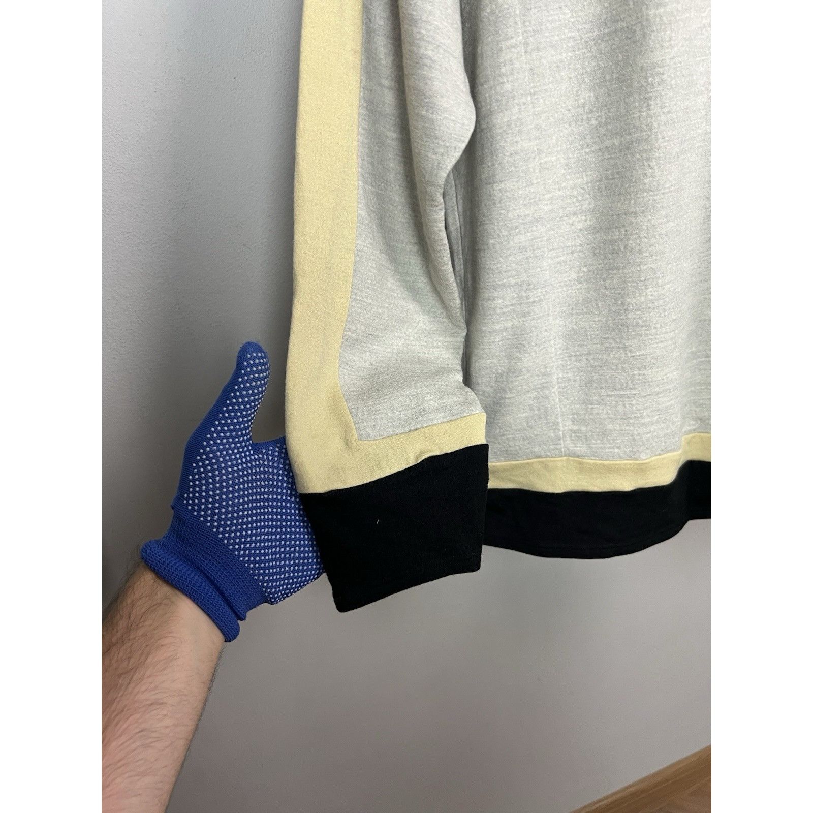 Helmut Lang Helmut Lang Women`s Beige Multicolor Wool High Neck Sweater Size L / US 10 / IT 46 - 6 Thumbnail