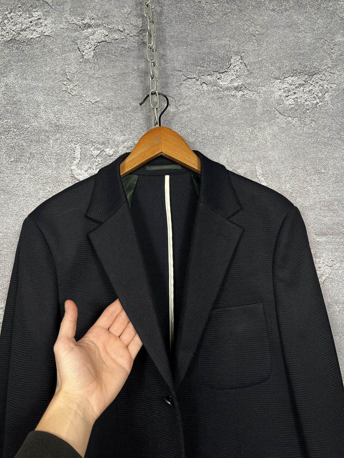 Other Luxury Moncrief London Dark Blue Classic Blazer Size 42 Size 42R - 12 Thumbnail
