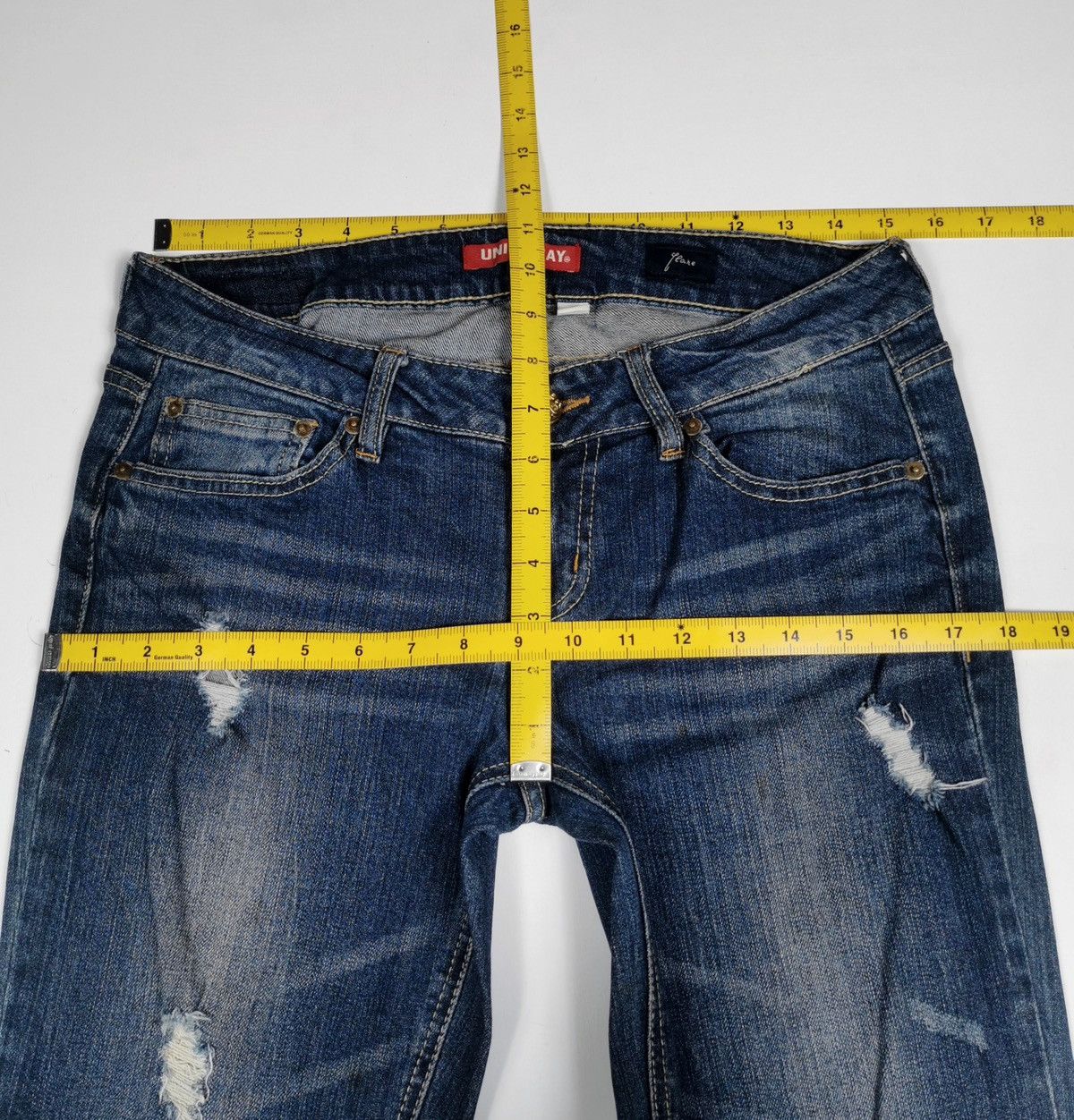 UNIONBAY Flare Distressed Unionbay Denim Jeans Size 30" / US 8 / IT 44 - 11 Thumbnail
