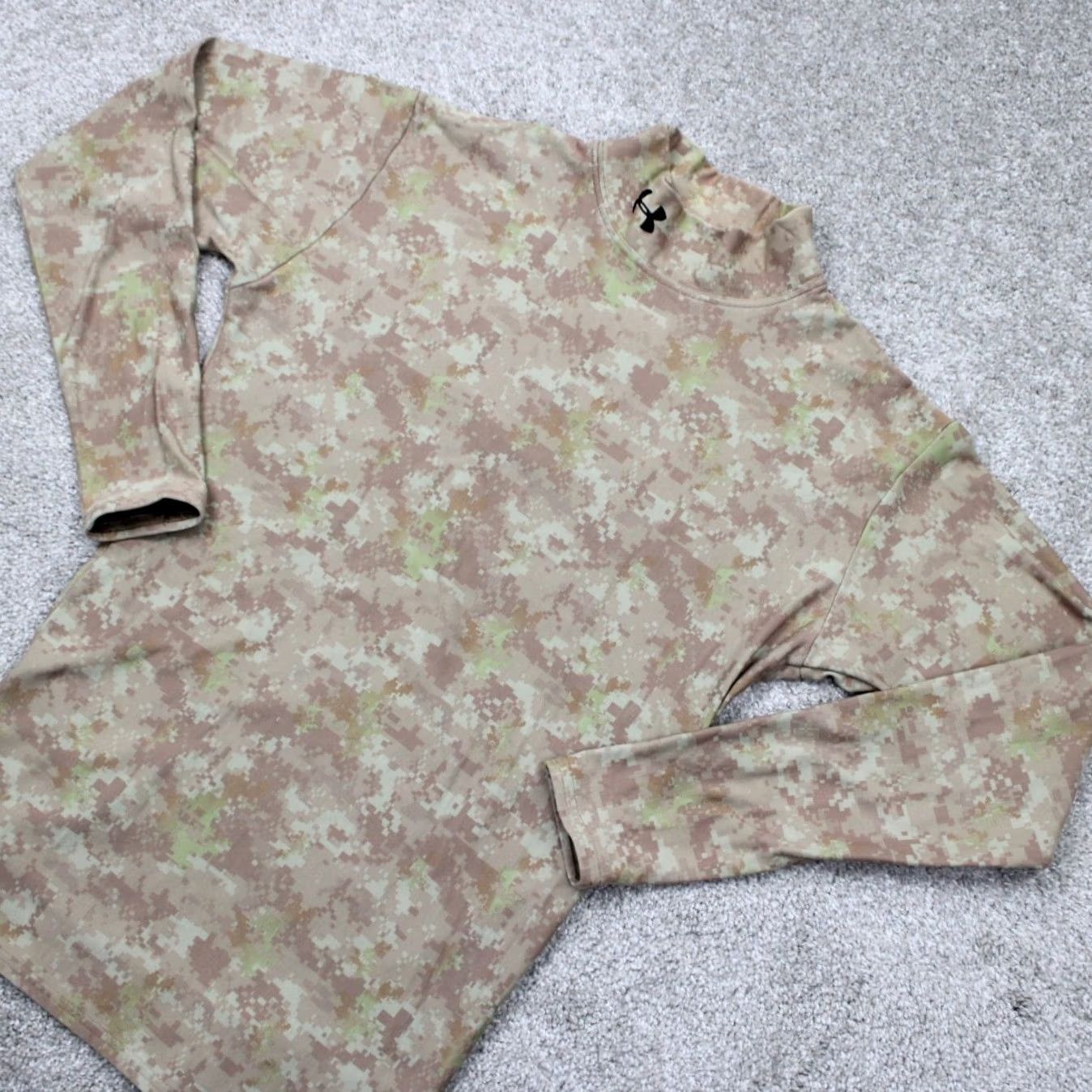 Under Armour Under Armour Camouflage Sweatshirt Mens Medium Brown L/S Pullover Threadborne Size US M / EU 48-50 / 2 - 3 Thumbnail