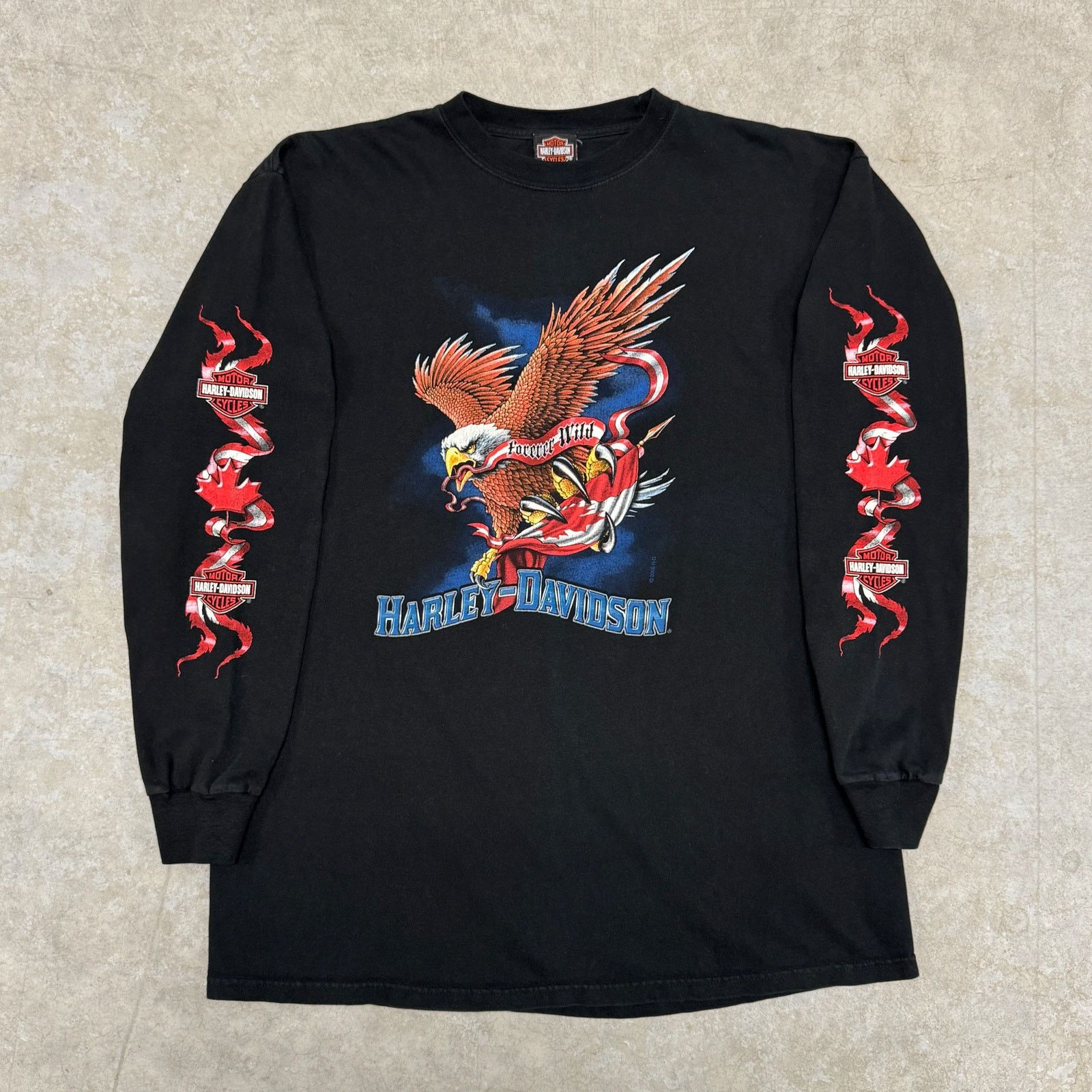 Harley Davidson Vintage Harley Davidson Canada Longsleeve Size US XL / EU 56 / 4 - 1 Thumbnail