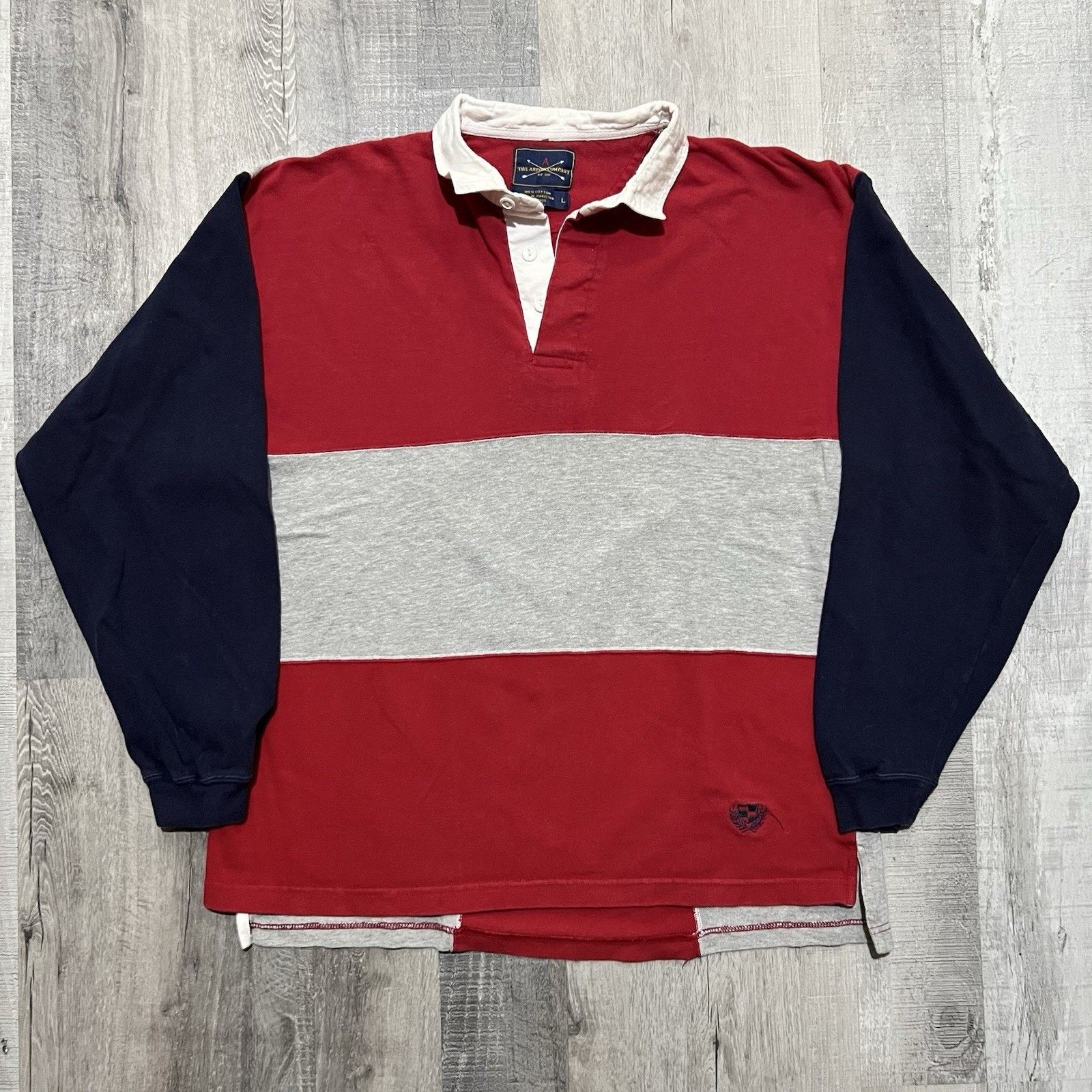 Arrow VTG The Arrow Company Color Block Polo Shirt 90s Rugby Sz L Size US L / EU 52-54 / 3 - 1 Thumbnail