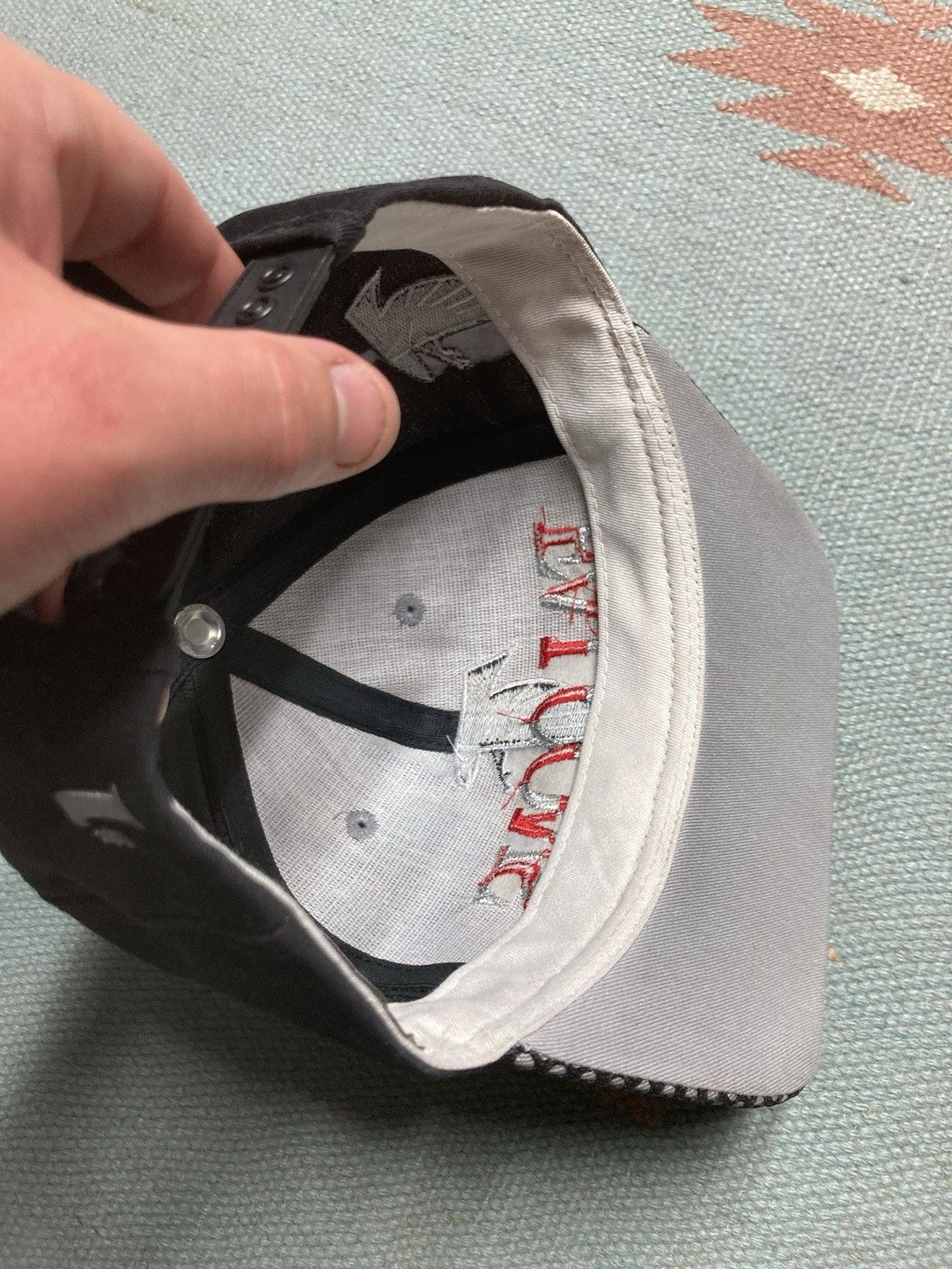 Vintage 90s SnapBack hat Atlanta falcons #1 apparel USA NFL black Size ONE SIZE - 9 Thumbnail