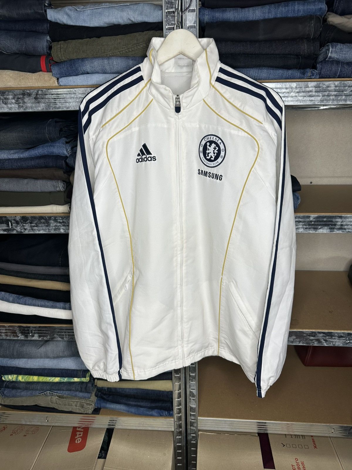 Adidas Vintage Adidas Chelsea FC Football Track Jacket Size S/M Size US M / EU 48-50 / 2 - 1 Thumbnail