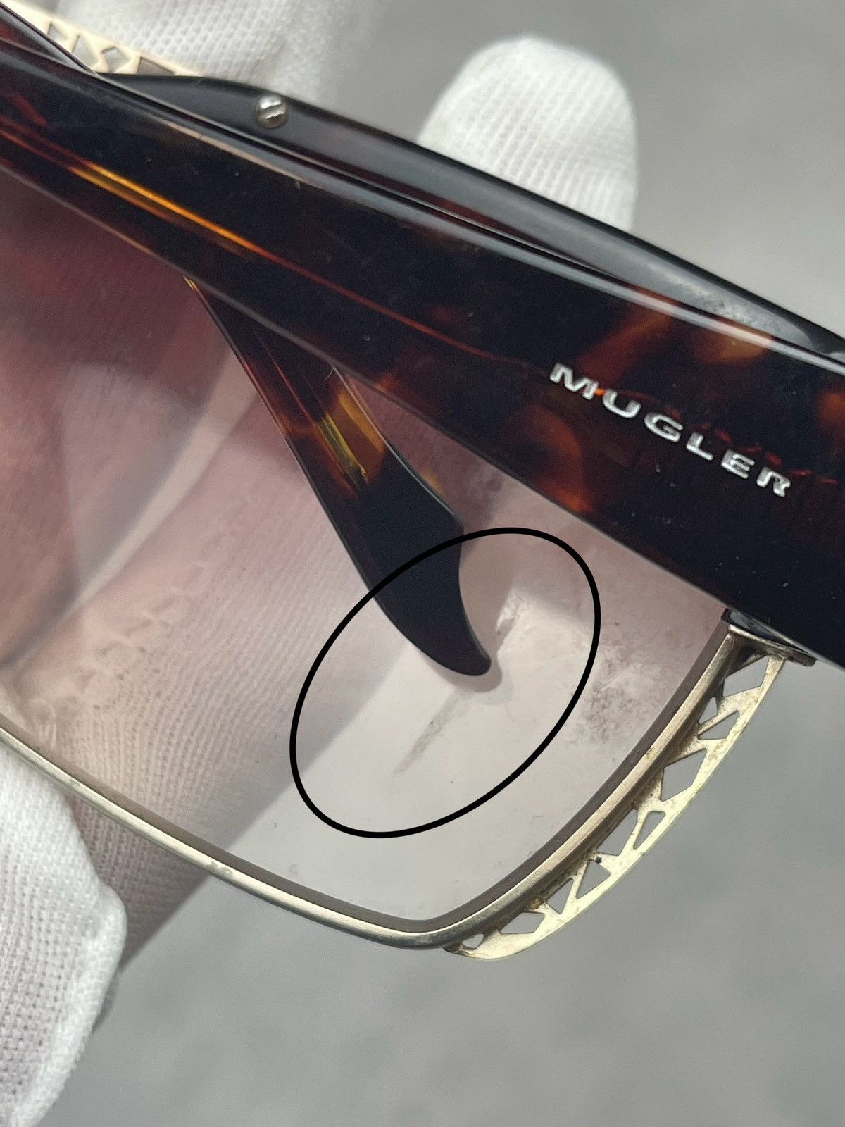 Thierry Mugler × Vintage Vintage brown sunglasses TM 10199 ladies Mugler 00s Size ONE SIZE - 7 Thumbnail