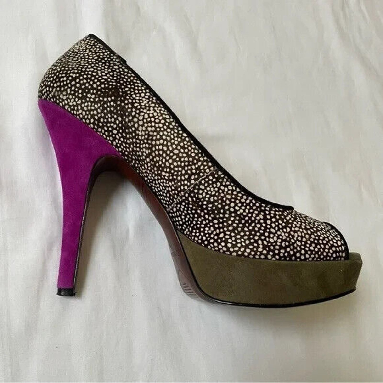 Other ENZO ANGIOLINI CHEETAH CALF HAIR PLATFORM PURPLE PUMPS 7.5 Size US 7.5 / IT 37.5 - 2 Thumbnail