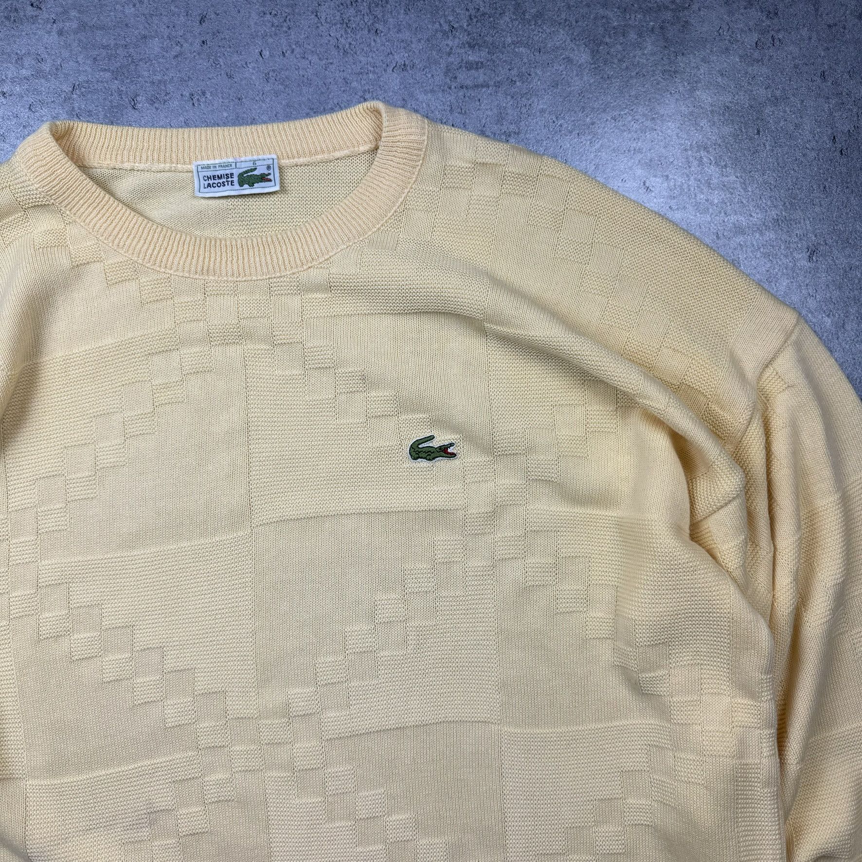 Lacoste × Vintage 1990’s Vintage Chemise Lacoste Sweater Made in France Size US XL / EU 56 / 4 - 2 Thumbnail
