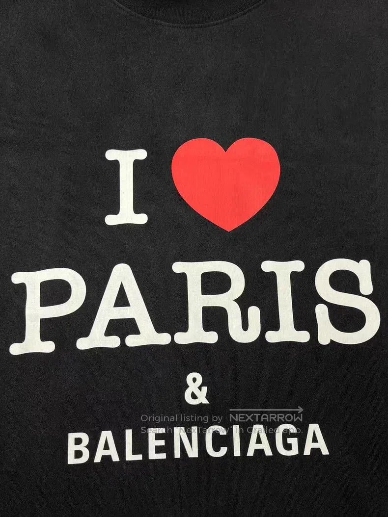 Balenciaga Balenciaga Letter Heart Pattern Printed Round Neck Casual Size US M / EU 48-50 / 2 - 3 Thumbnail