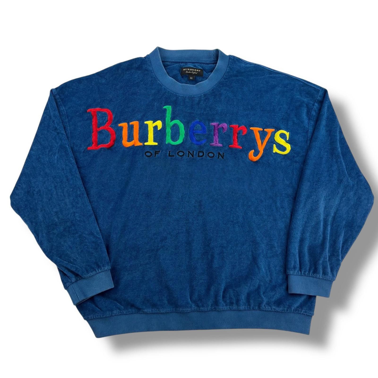 Burberry Burberry Blue French Terry Sweatshirt Size US XL / EU 56 / 4 - 2 Thumbnail