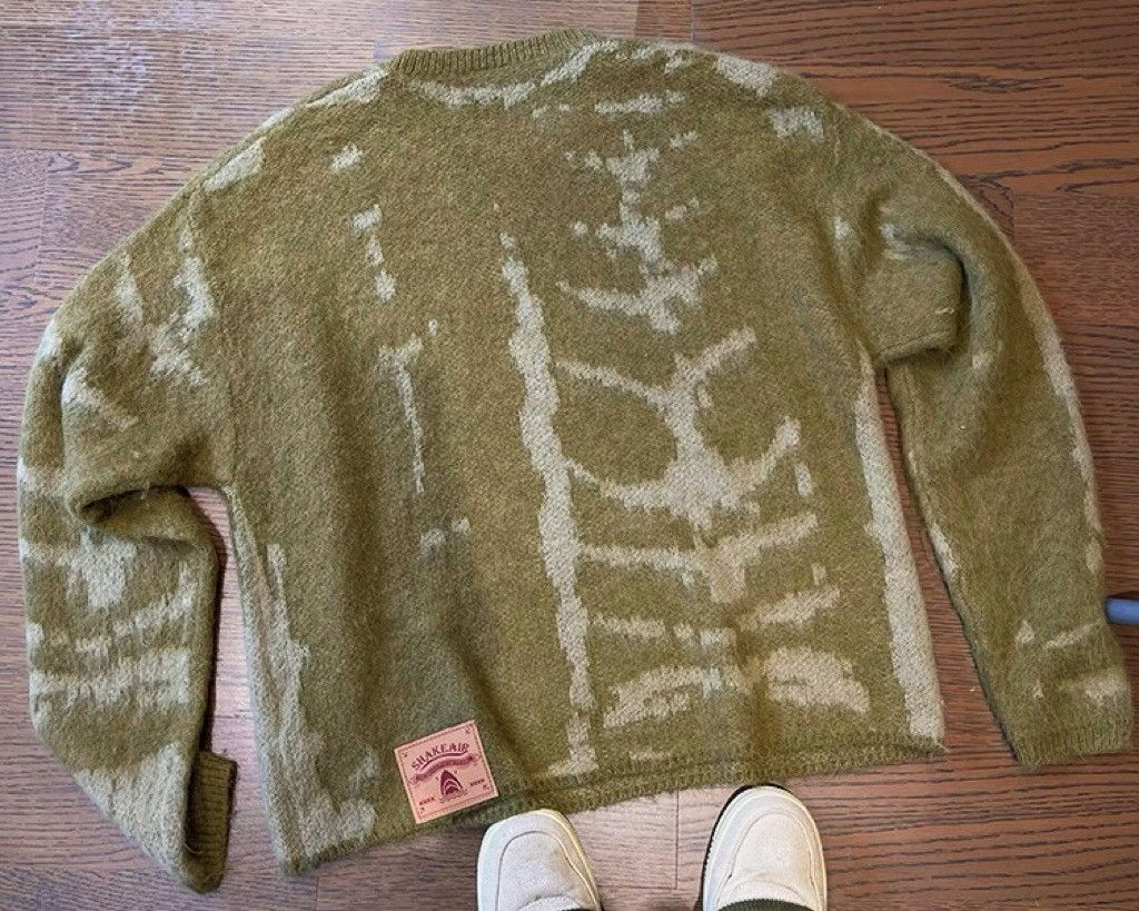 Japanese Brand × Vintage Avant garde fashion punk skeleton fluffy sweater knitwear Size US XXL / EU 58 / 5 - 10 Thumbnail
