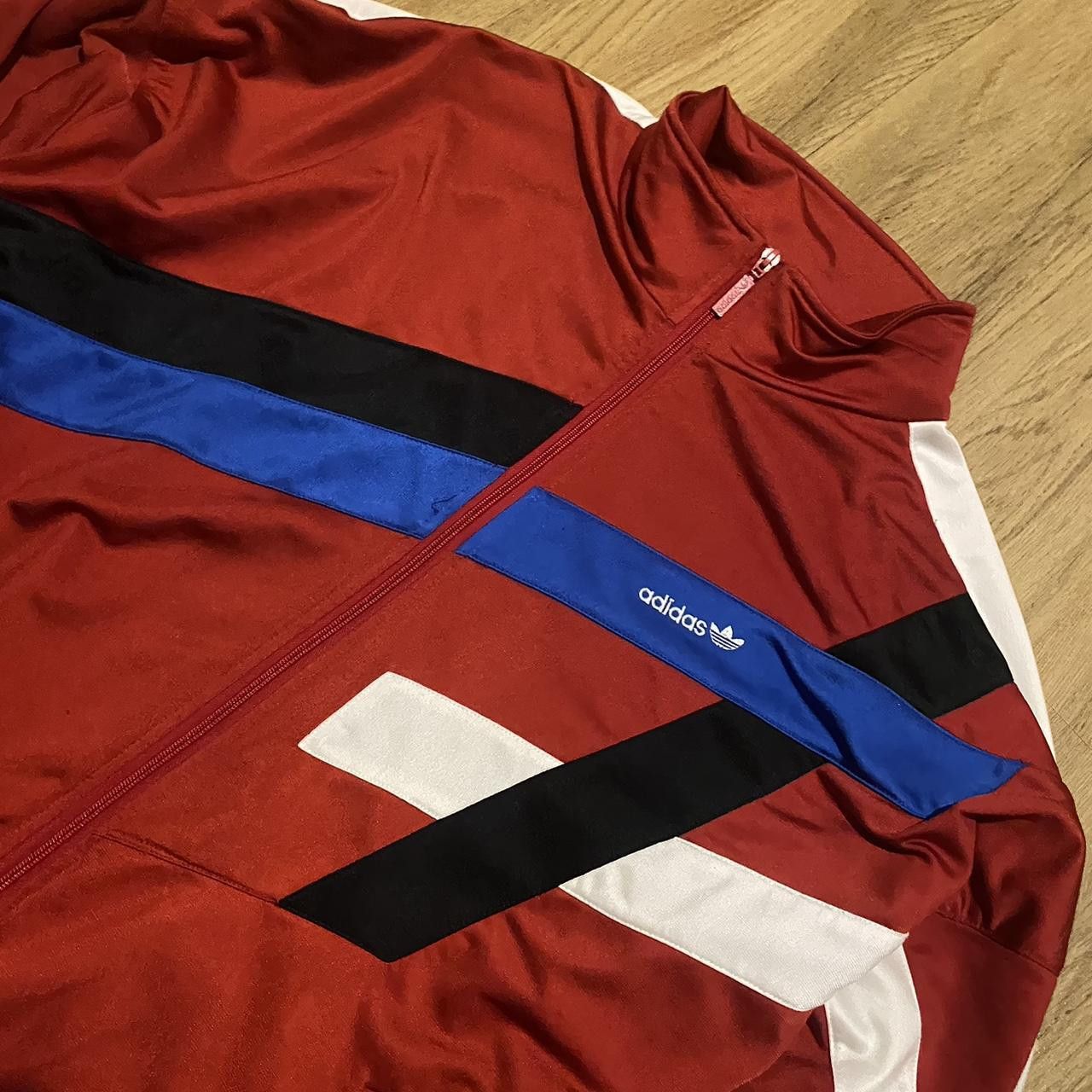 Adidas Adidas Originals red, blue, white, and black track Size US L / EU 52-54 / 3 - 2 Thumbnail