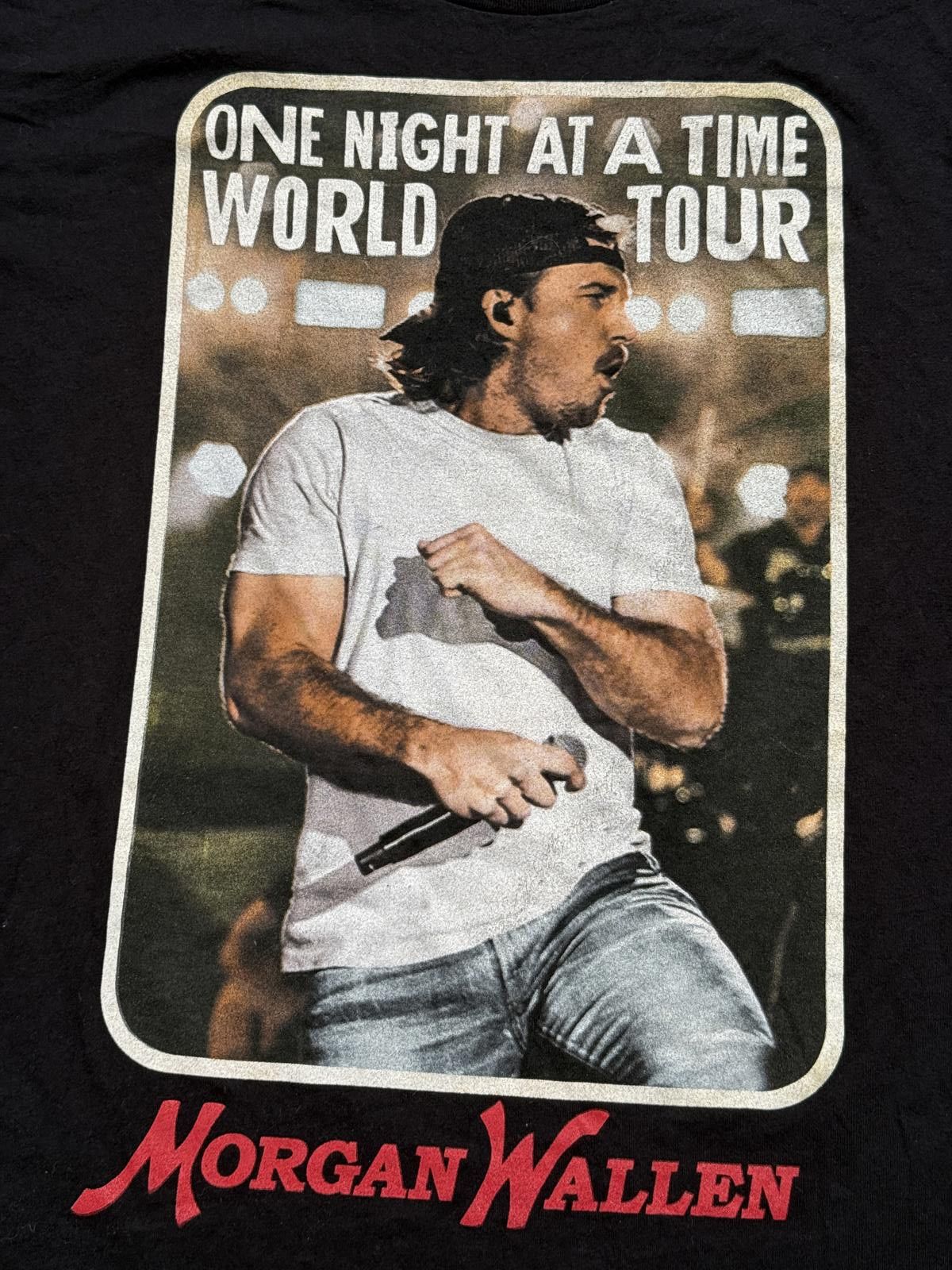 Designer Morgan Wallen Tour T-shirt One Night at a Time tee XL Size US XL / EU 56 / 4 - 4 Thumbnail