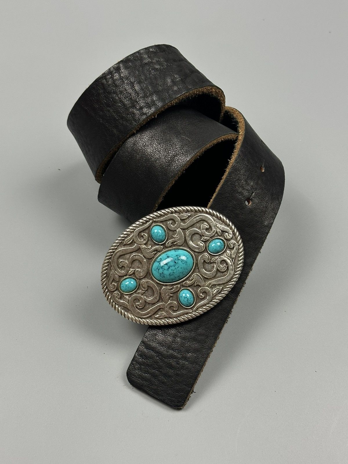 Designer × Genuine Leather × Vintage Vintage Genuine Leather Misch Masch Belt Size 32 - 4 Thumbnail