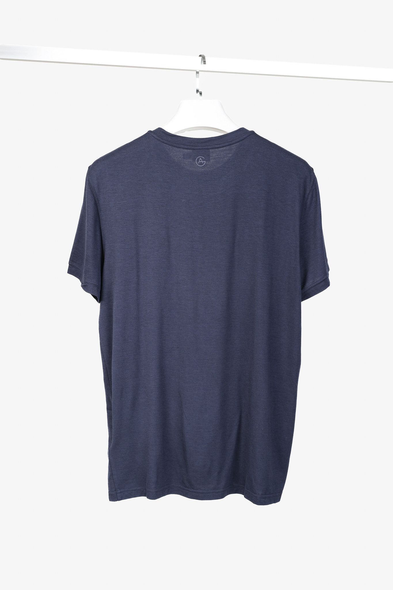 Armani Collezioni Armani Collezioni Navy Bamboo-Jersey T-Shirt Size US L / EU 52-54 / 3 - 2 Thumbnail