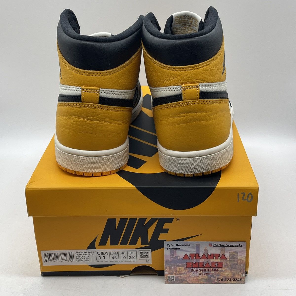 Jordan Brand Air Jordan 1 high yellow toe Size US 11 / EU 44 - 3 Thumbnail