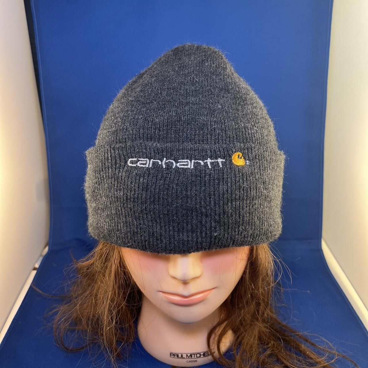 Carhartt Carhartt Logo Knit Beanie Hat - Gray Warmth for Winter Size ONE SIZE - 1 Thumbnail