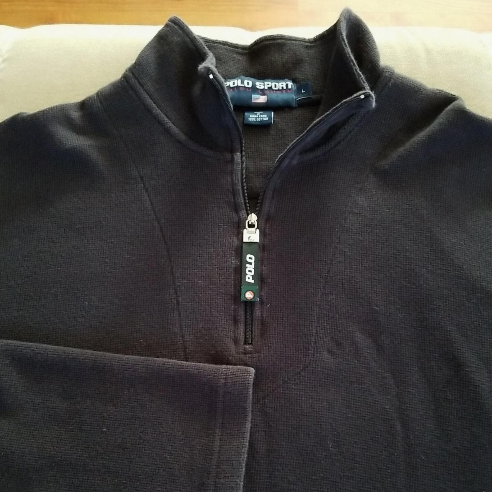 Polo Ralph Lauren Vintage Polo Sport “P” Ralph Lauren 1/4 Zip Pullover Sweater Size US L / EU 52-54 / 3 - 1 Thumbnail