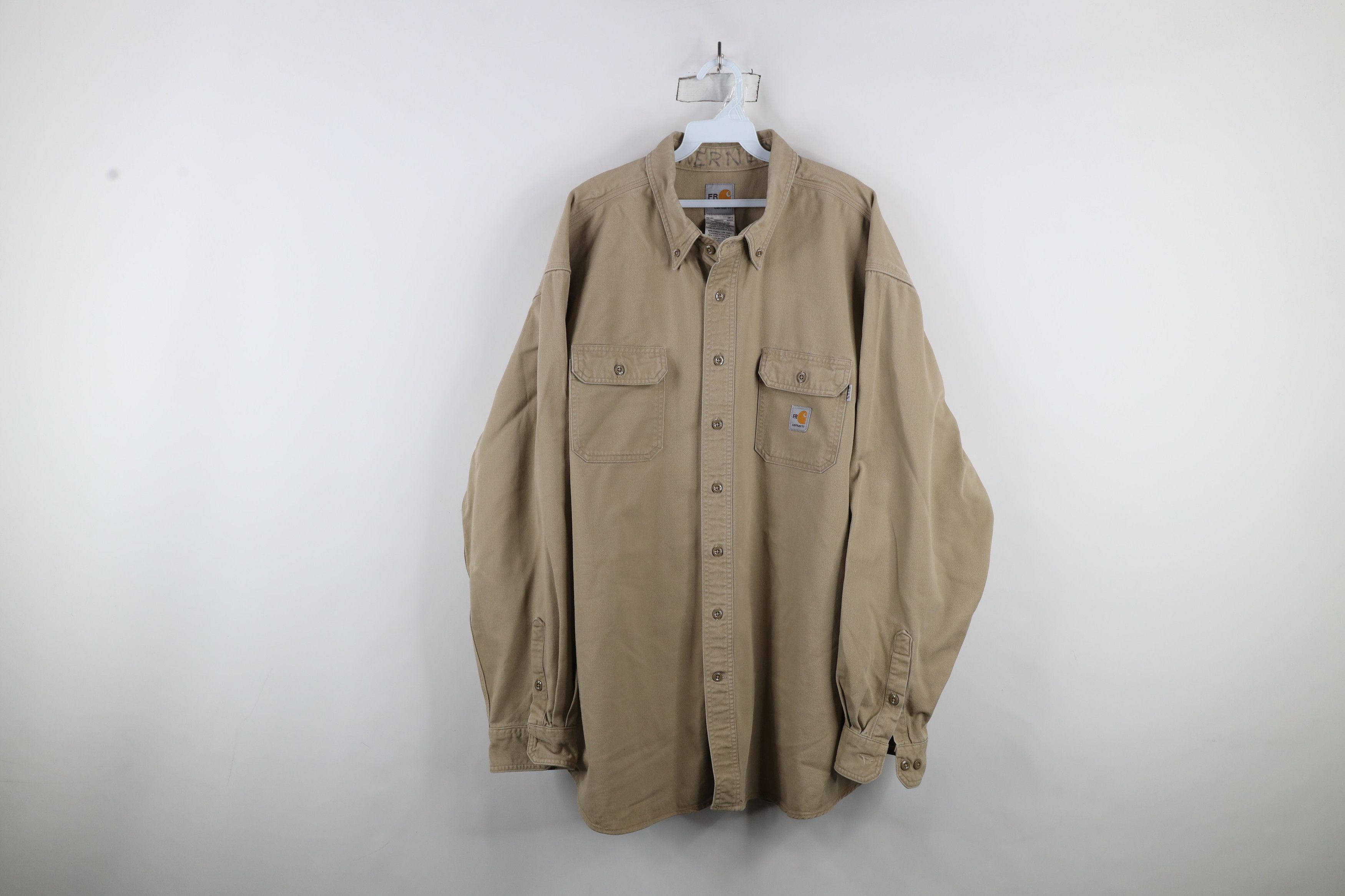 Carhartt × Vintage Vintage Carhartt FR Fire Flame Resistant Button Down Shirt Size US XXL / EU 58 / 5 - 1 Thumbnail