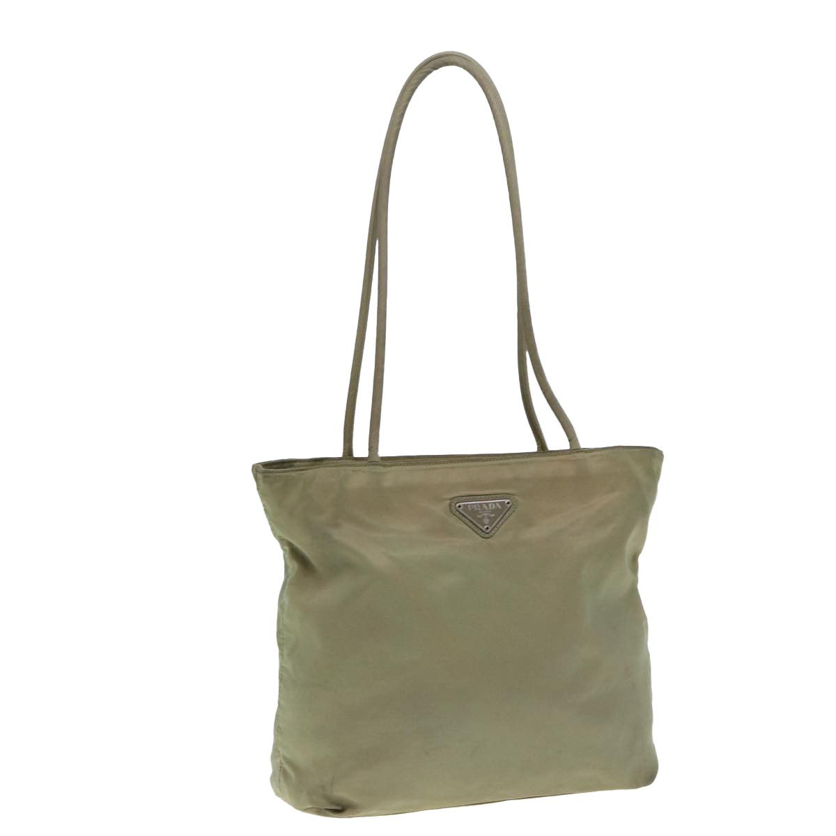 Prada Tessuto Beige Synthetic Tote Bag (Pre-Owned) Size ONE SIZE - 1 Thumbnail