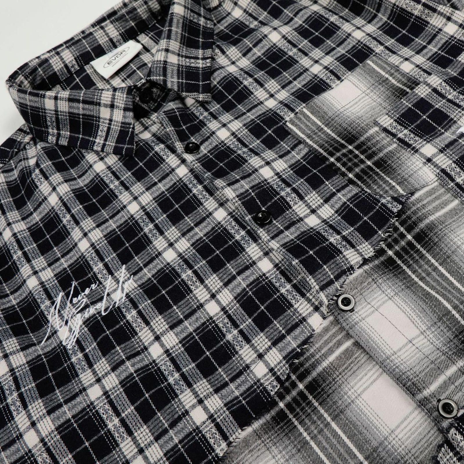 Vintage Irregular Contrast Plaid Long-Sleeve Shirt Size US M / EU 48-50 / 2 - 4 Thumbnail