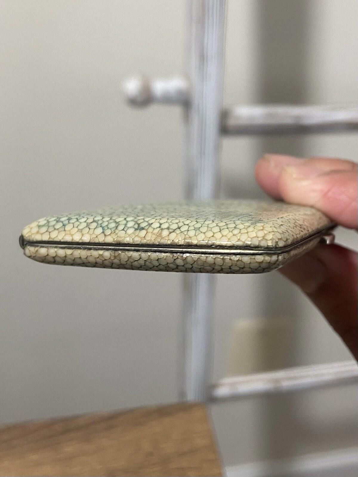 Other Shagreen EPNS plate faded blue-green stingray cigarette case Size ONE SIZE - 5 Thumbnail