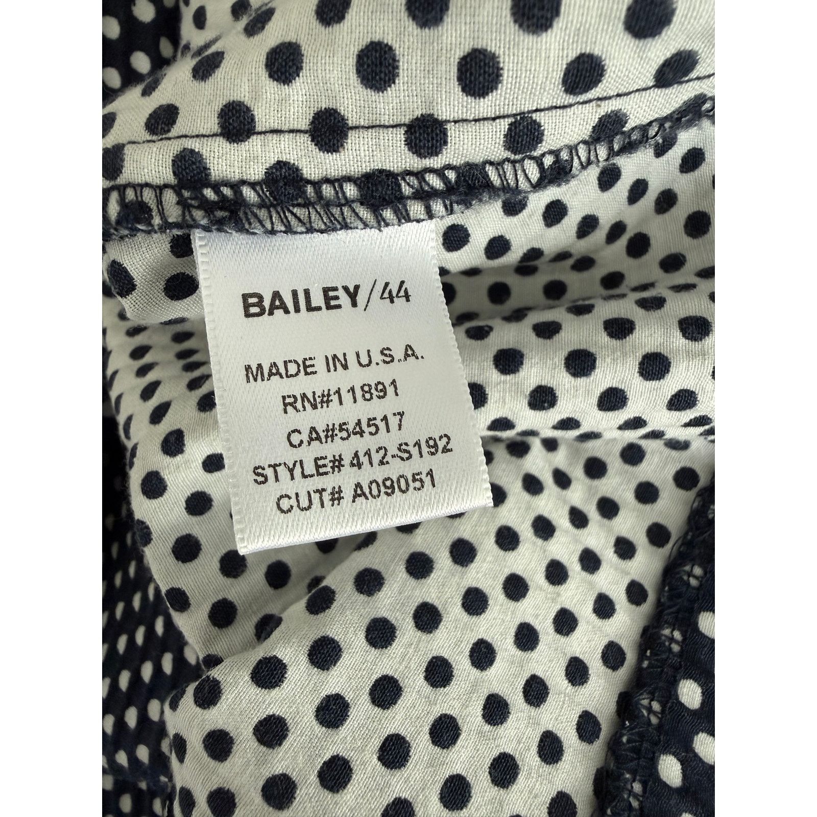Bailey 44 Bailey 44 Navy White Polka Dot Pleated Midi Skirt 8 - D007 Size 30" / US 8 / IT 44 - 5 Thumbnail