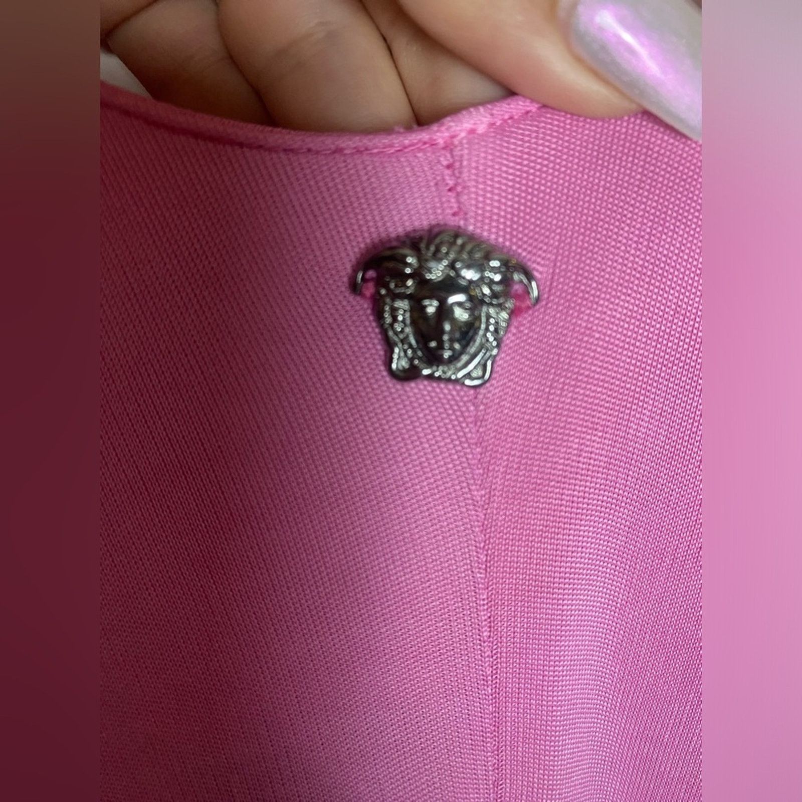 Versace Versace Jean Couture Pink Mini Flare Dress 42 Size S / US 4 / IT 40 - 2 Thumbnail