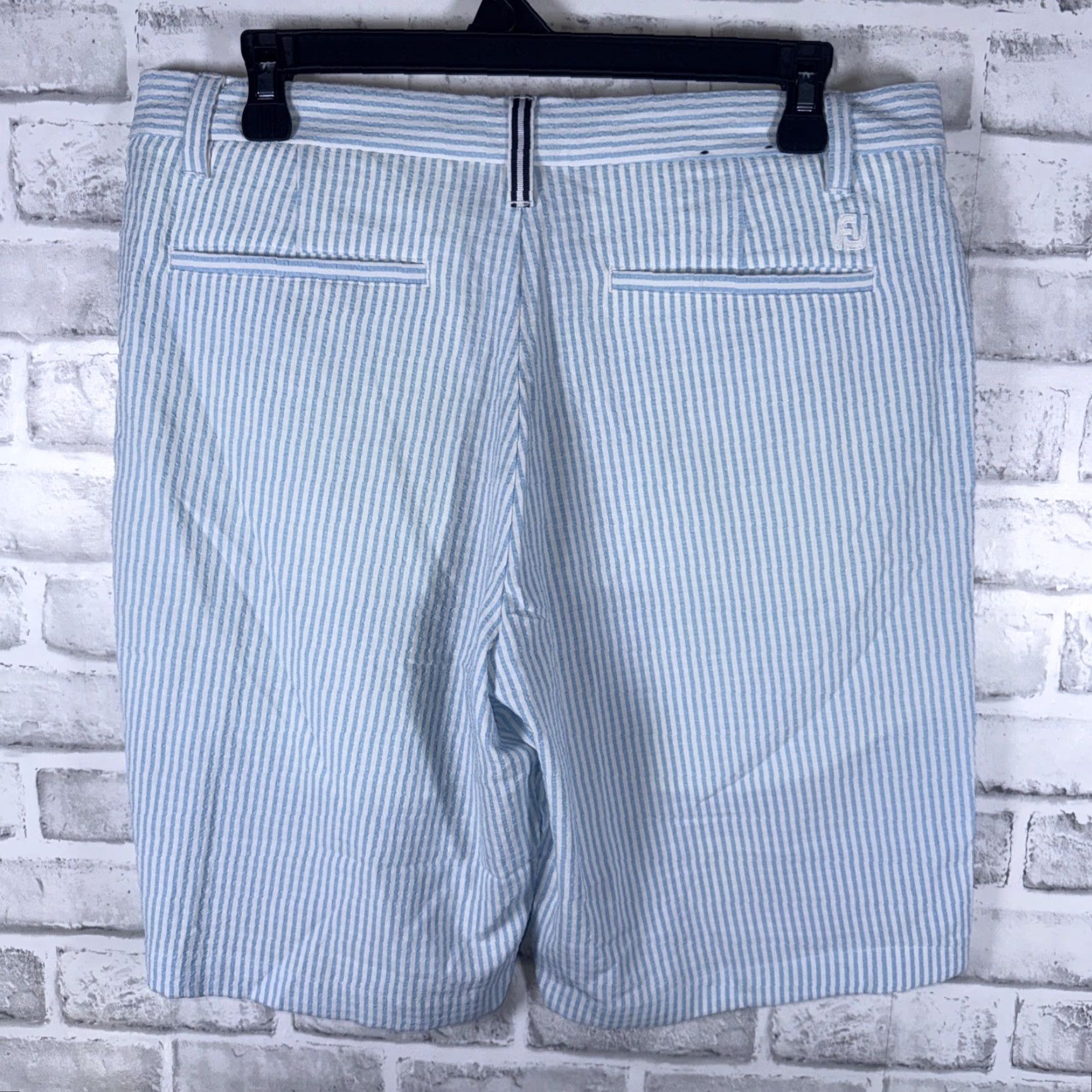 Footjoy FootJoy Shorts Men Size 32 Blue Striped Chino Casual Men’s Size US 32 / EU 48 - 4 Thumbnail